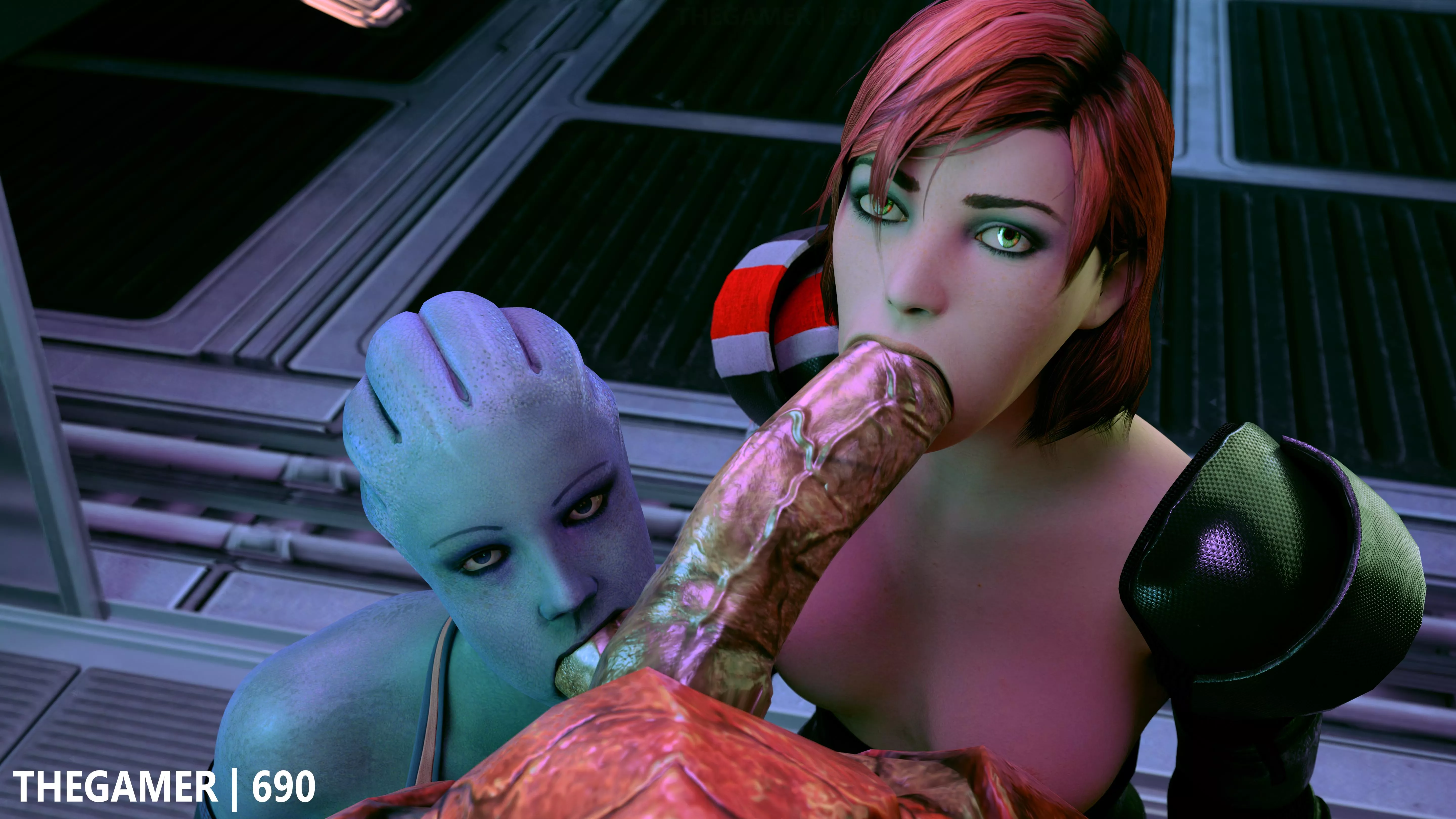 Liara, Femshep, and Wrex (TheGamer690) [Mass Effect]