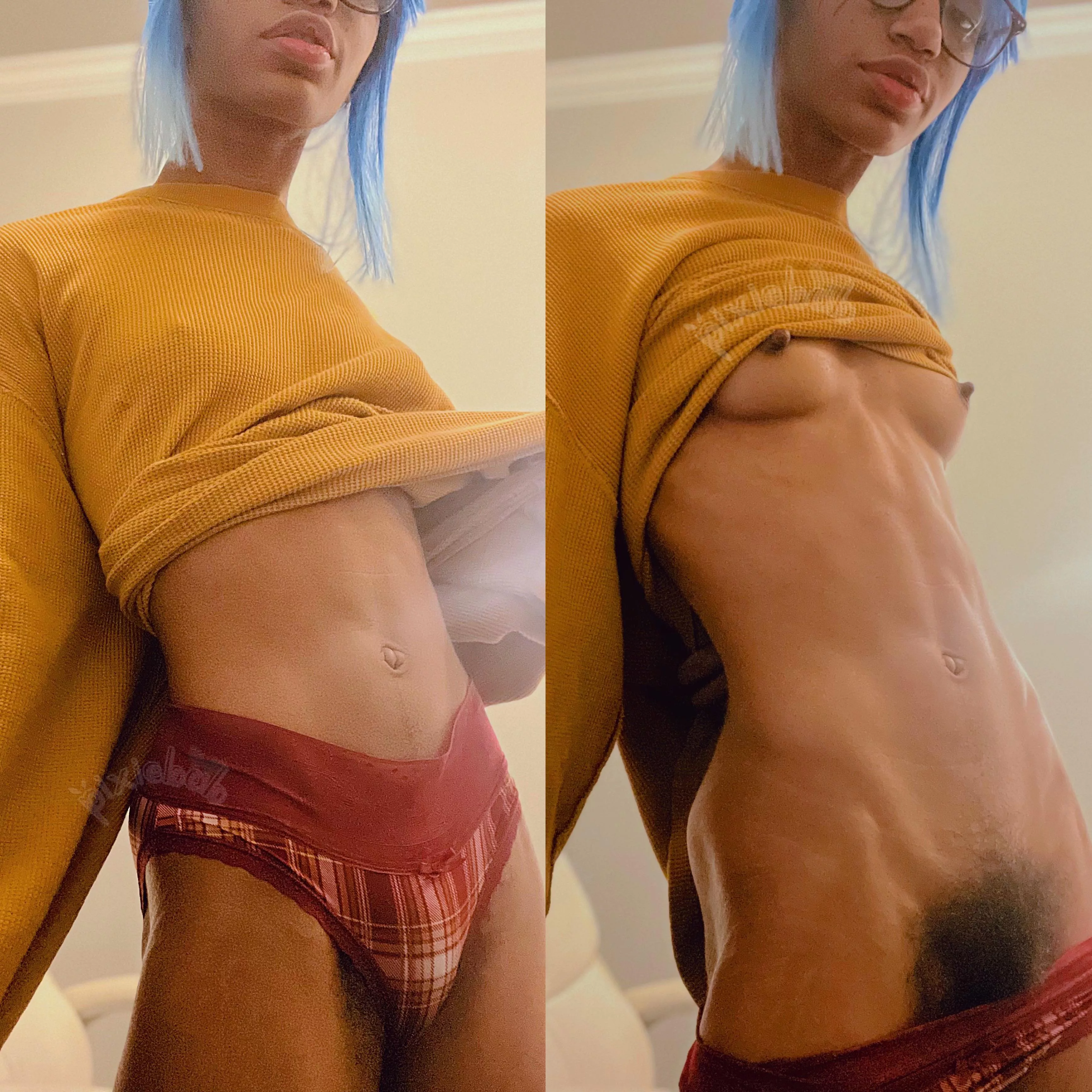 Lick my pussy or my abs? 🌸