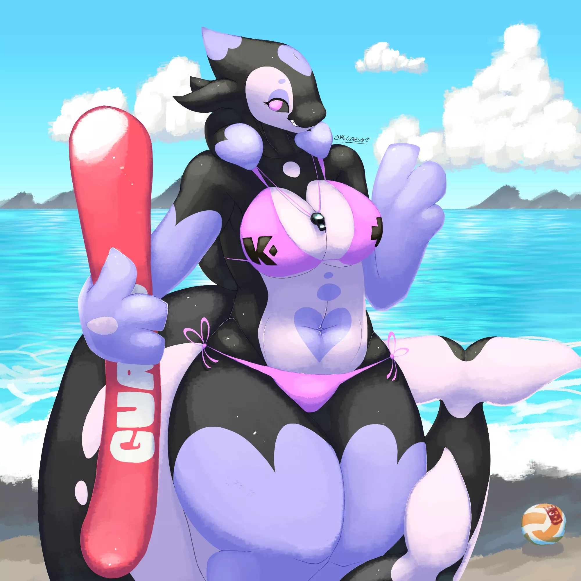 Life guard orca! (art and orca made by me)