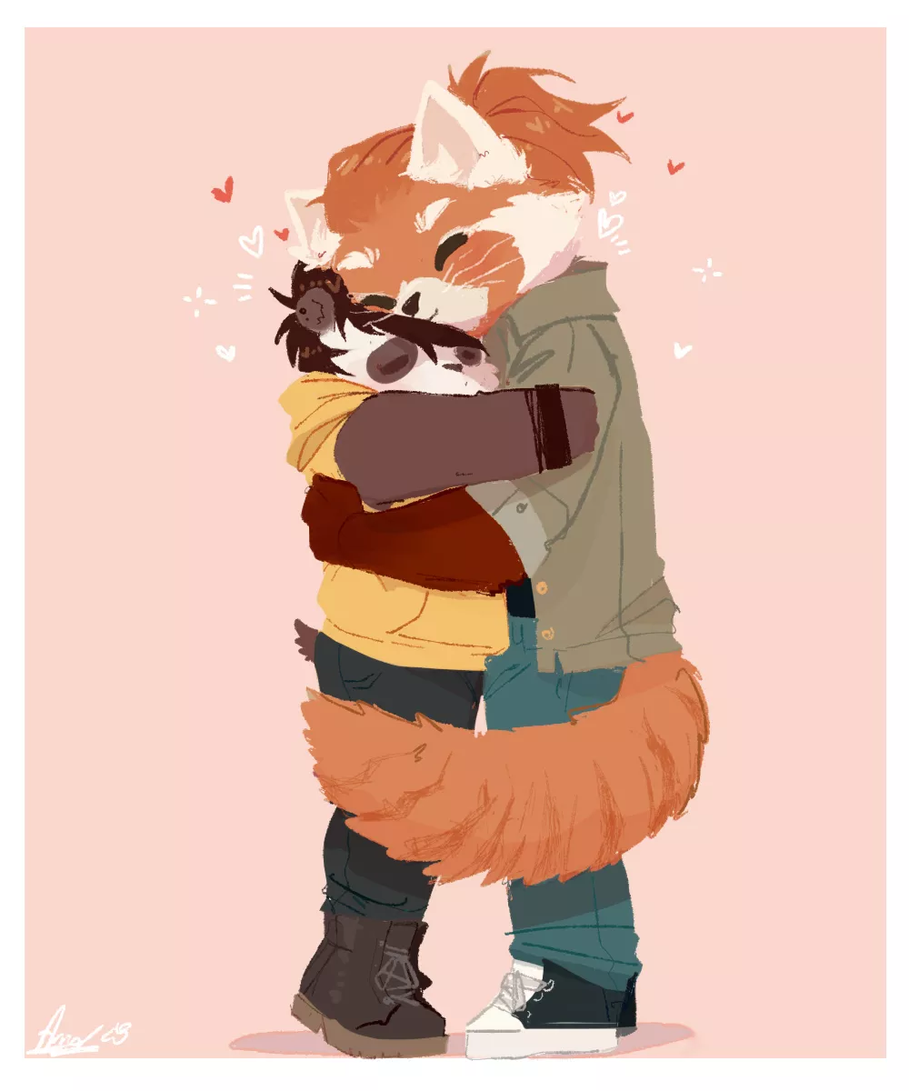 Little panda couple || Art by me