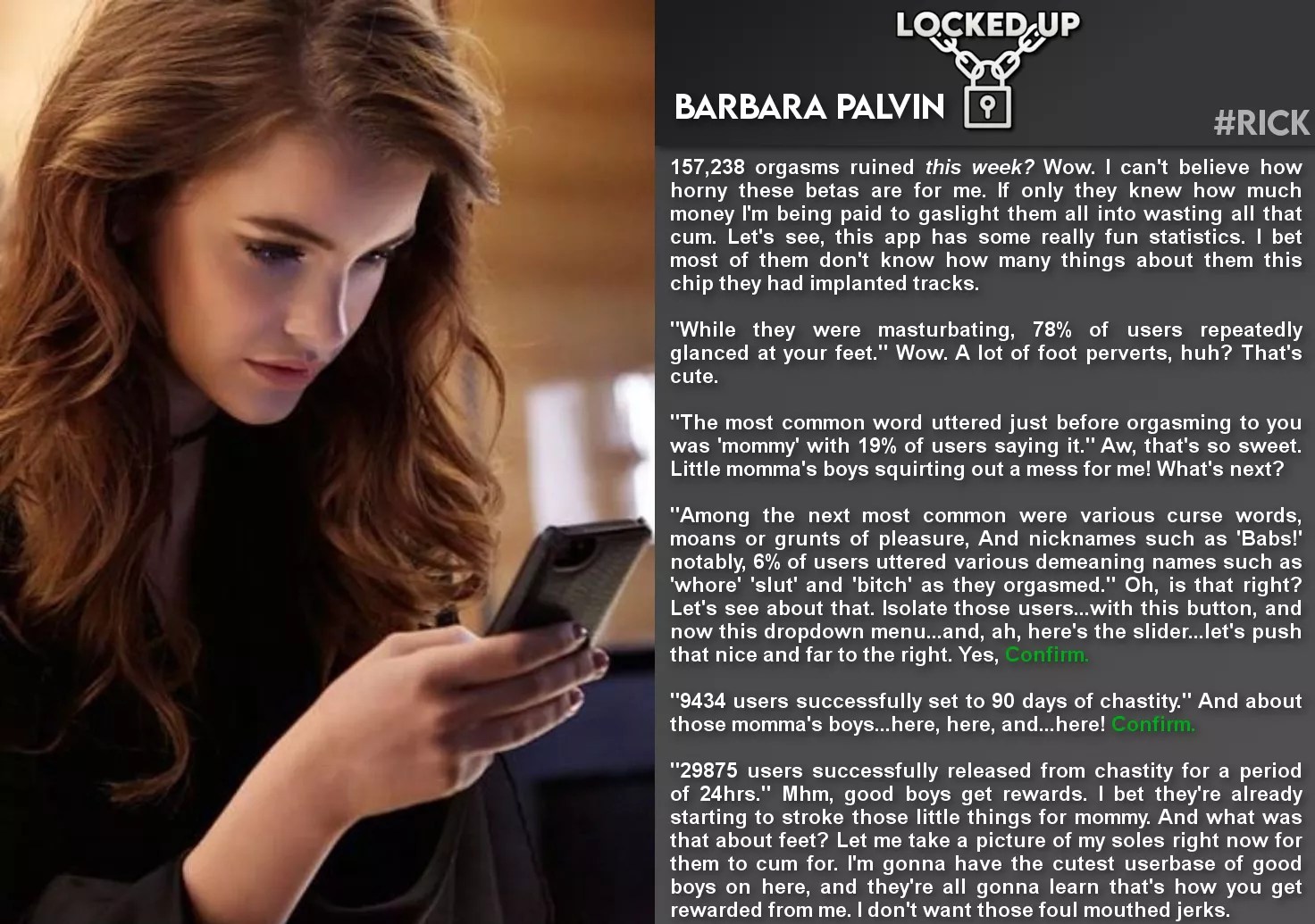 #LockedUp Barbara Palvin checks her stats