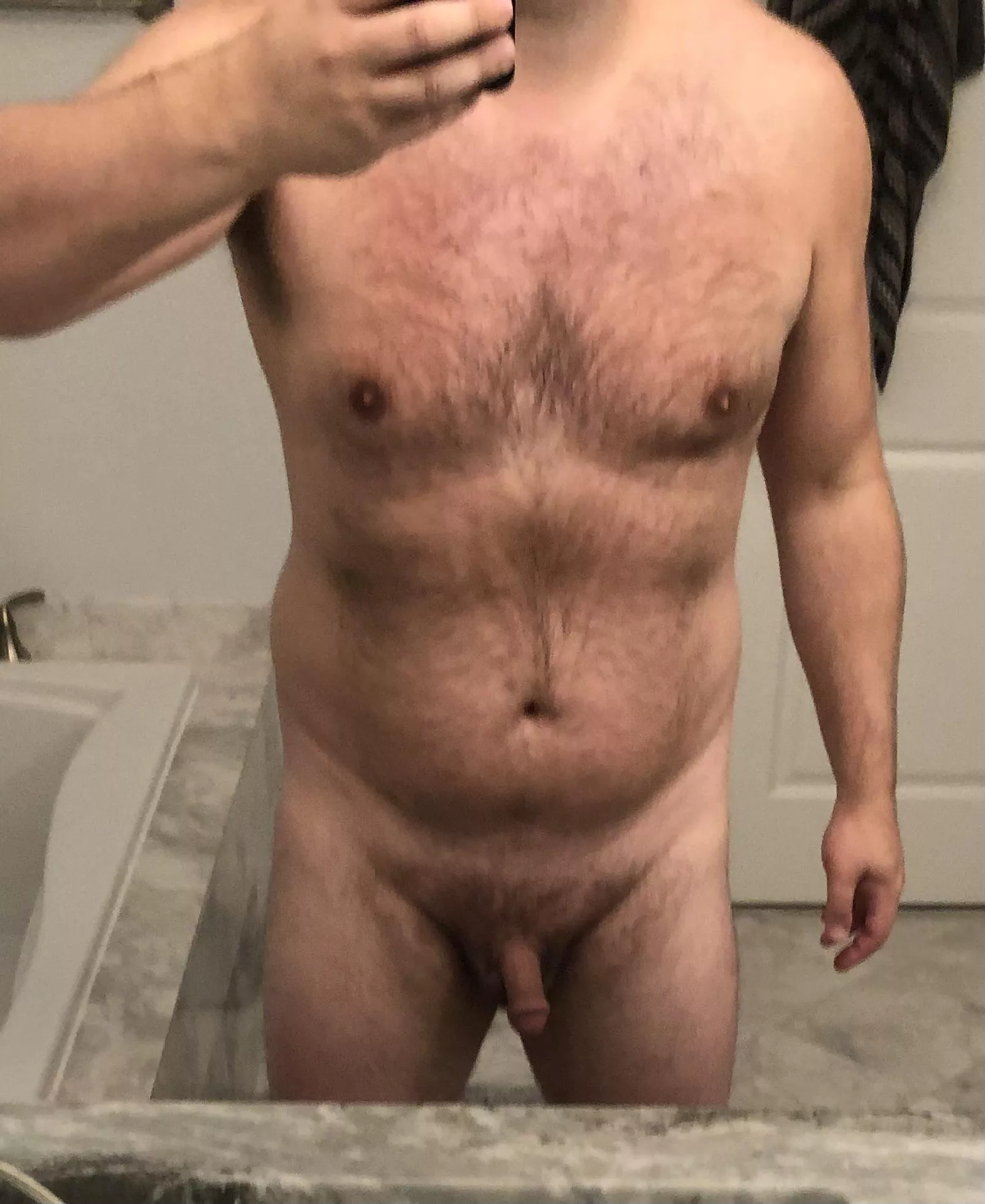 Love handles, ‘poochy’ belly, junk looking sad, and the start of the middle-age spread. But it’s ok - this is what normal looks like! M39, 6ft, 219