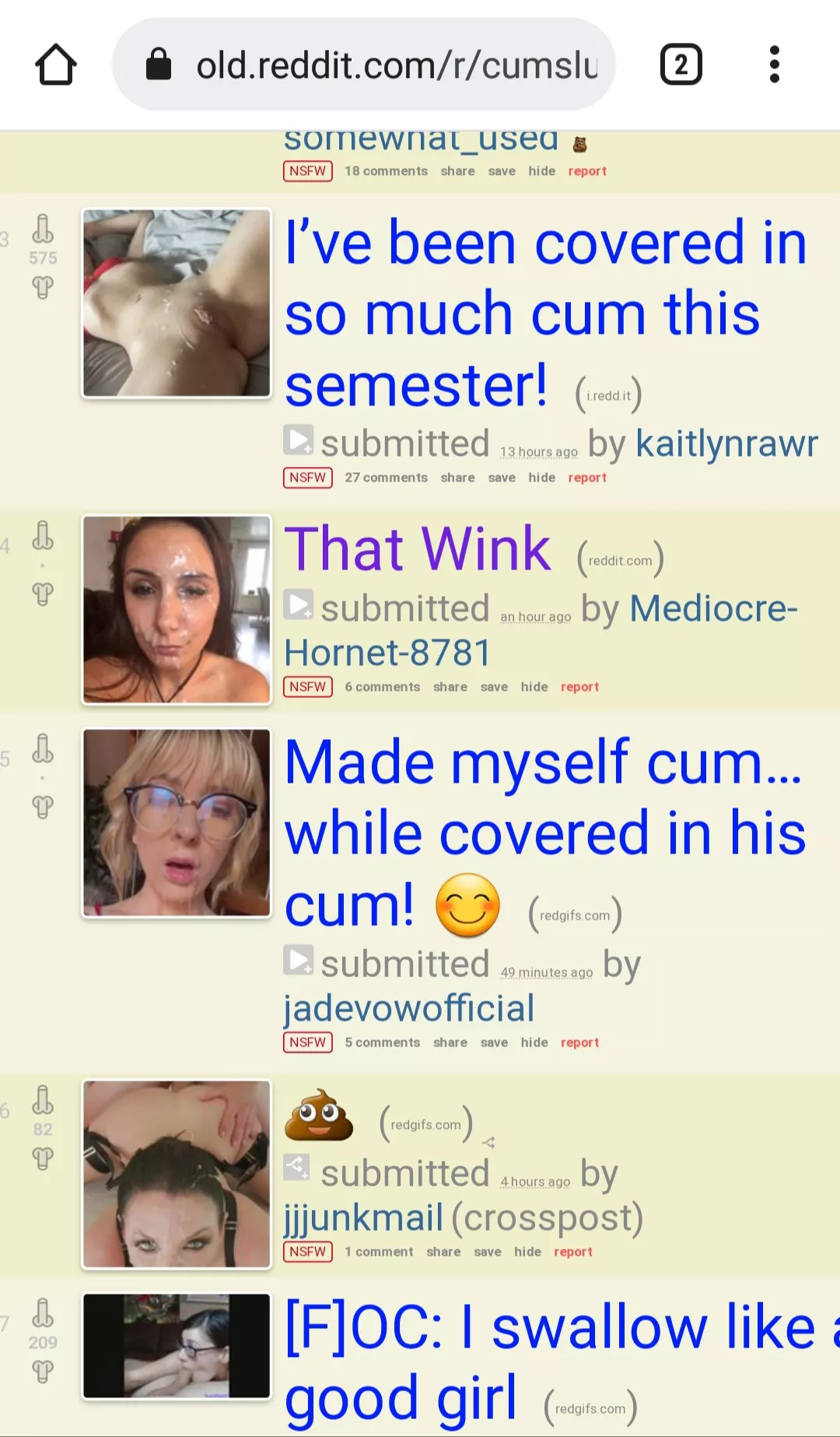 Love it when Jade Vow and Mariah Leonne appear next to each other on r/cumsluts. Same man's cum, different girlfriends