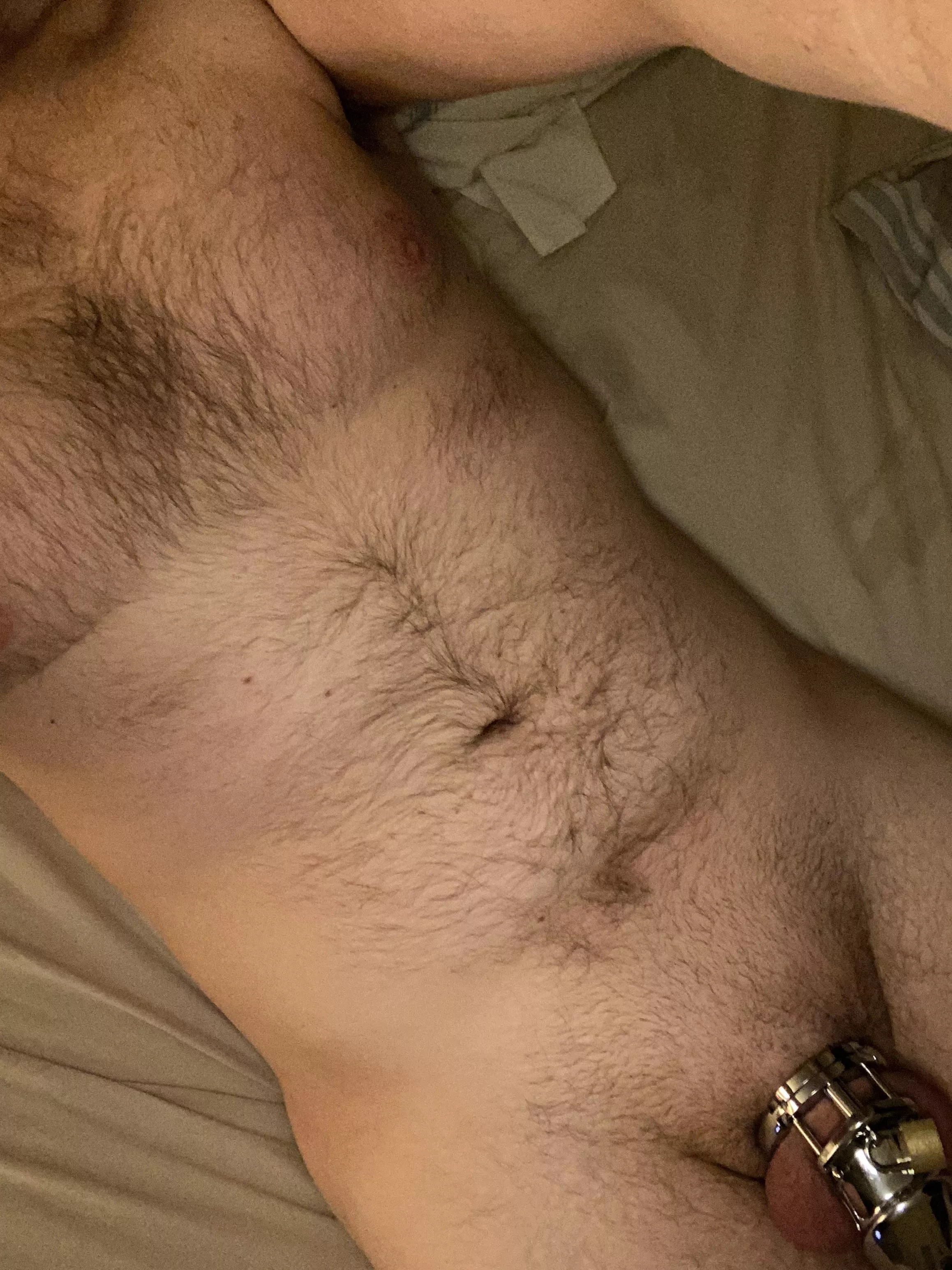 Love the feeling of the steel wrapped around my cock