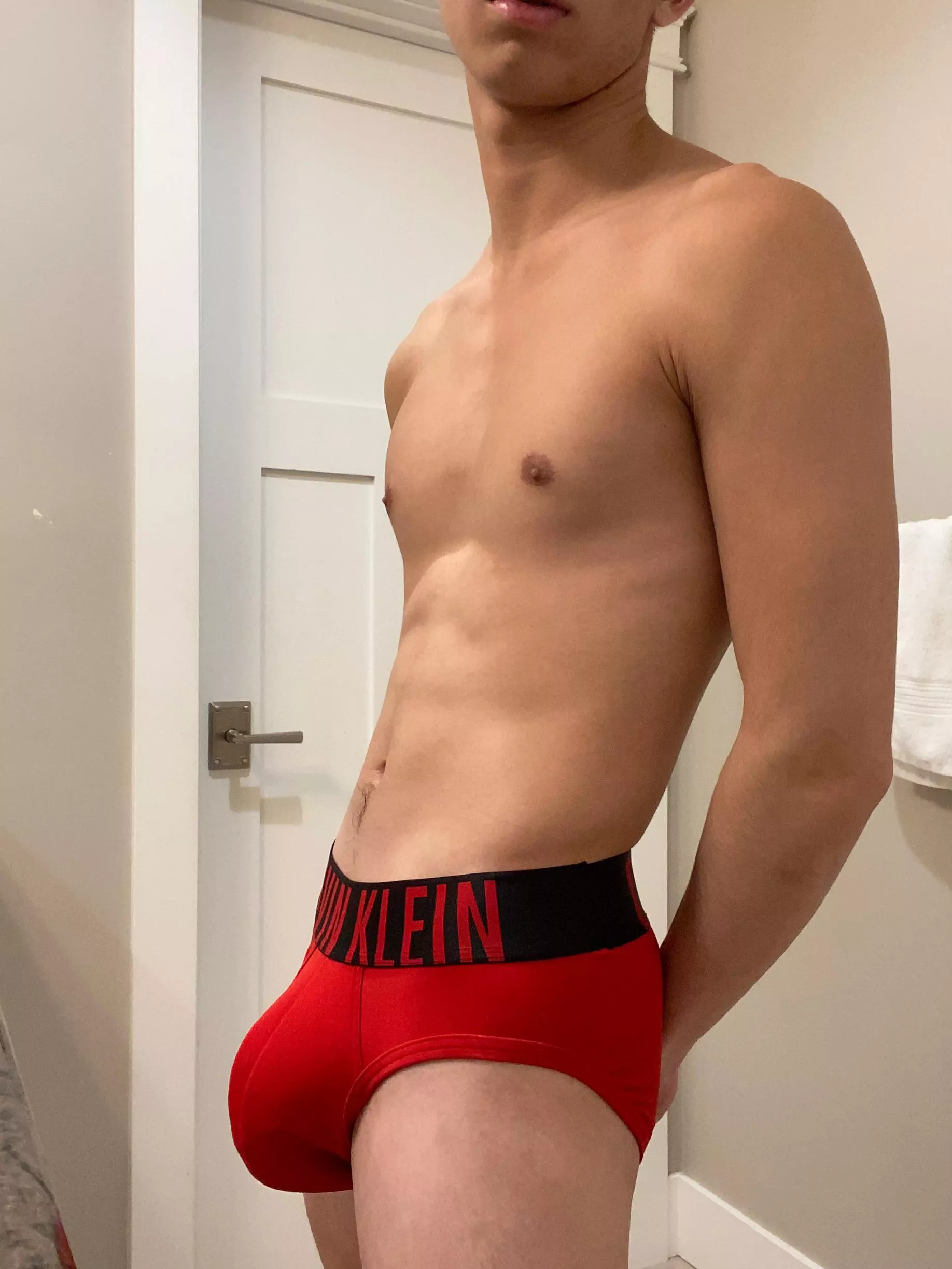 Love wearing briefs around the house