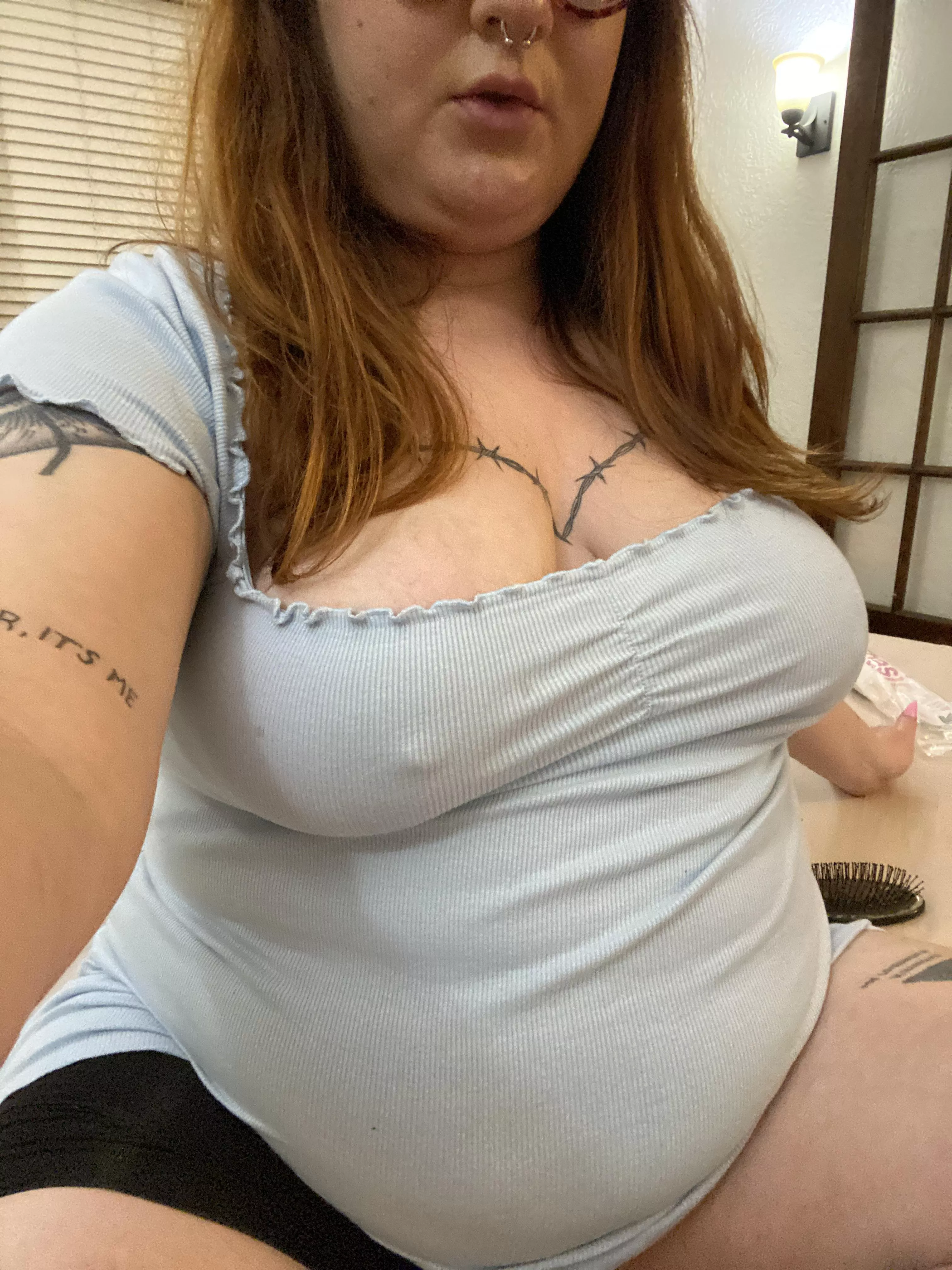 Loved how my tits and chubby tummy look in this dress