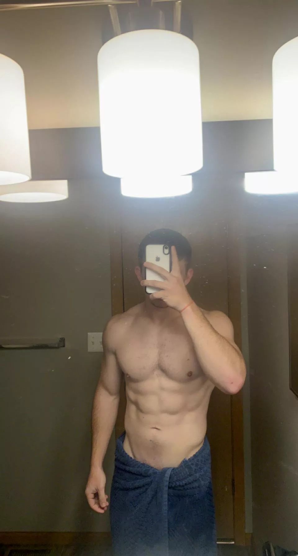 [M] Post sauna. Reach out to remove the towel girls