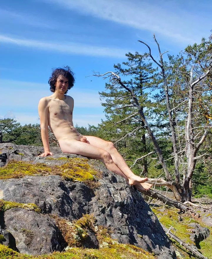 (m) Tanning at the top of Jedediah Island, BC