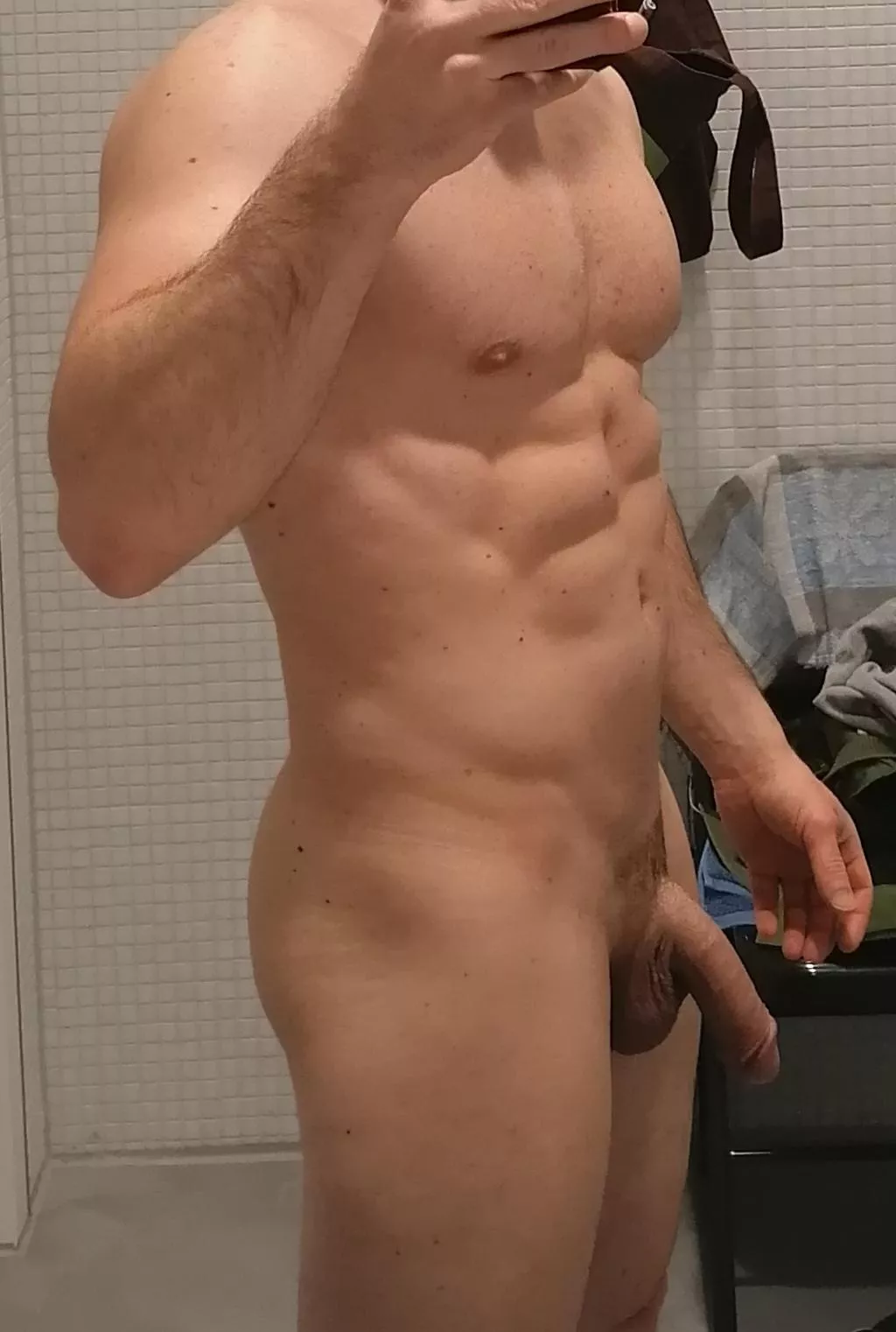 (M) Who would take a shower with me?