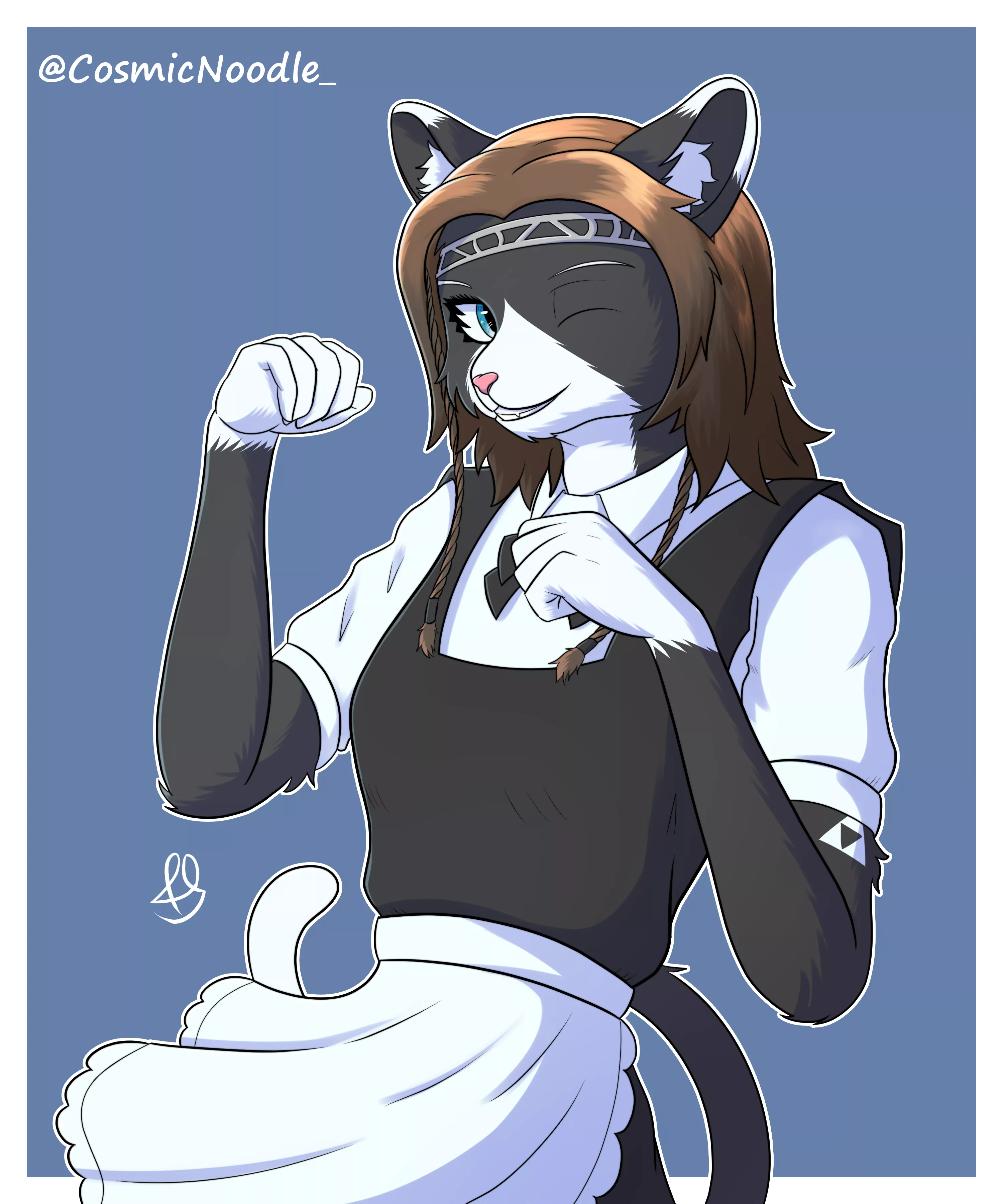 Maid comm for a friend (Art by me @CosmicNoodle_ on twitter)