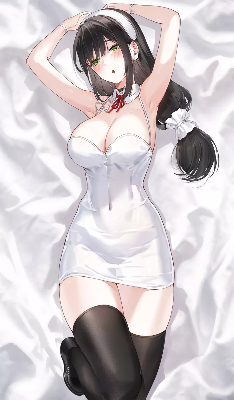 Maid on bed [Original] by (KFR)