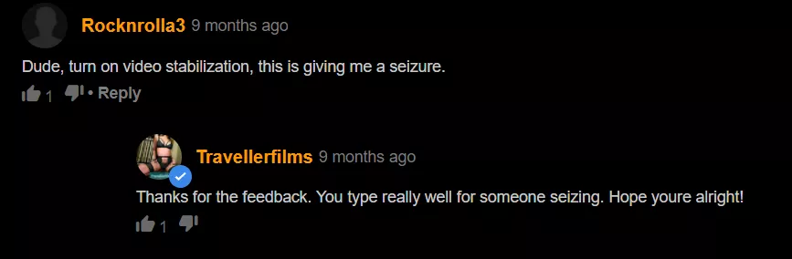 Making a comment while having a seizure