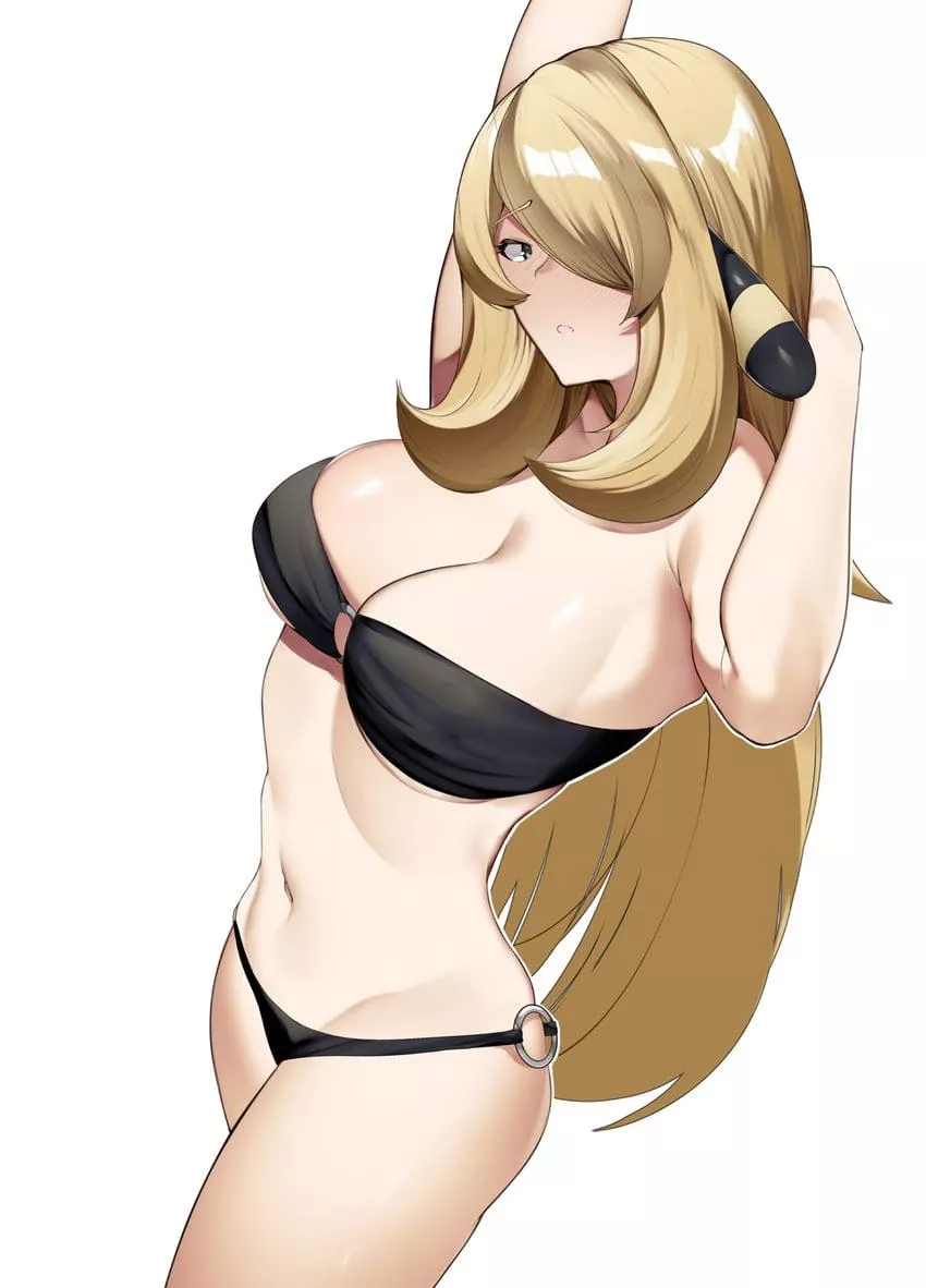 Mama Cynthia in a bikini that fits her perfectly.