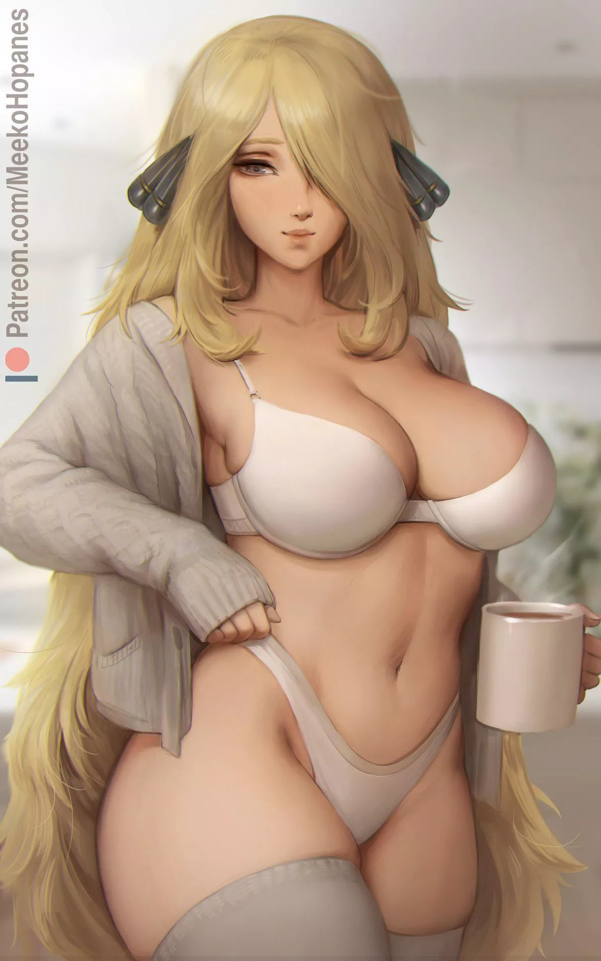 Mama Cynthia when she wakes up in the morning. Just imagine waking up to see her every morning.