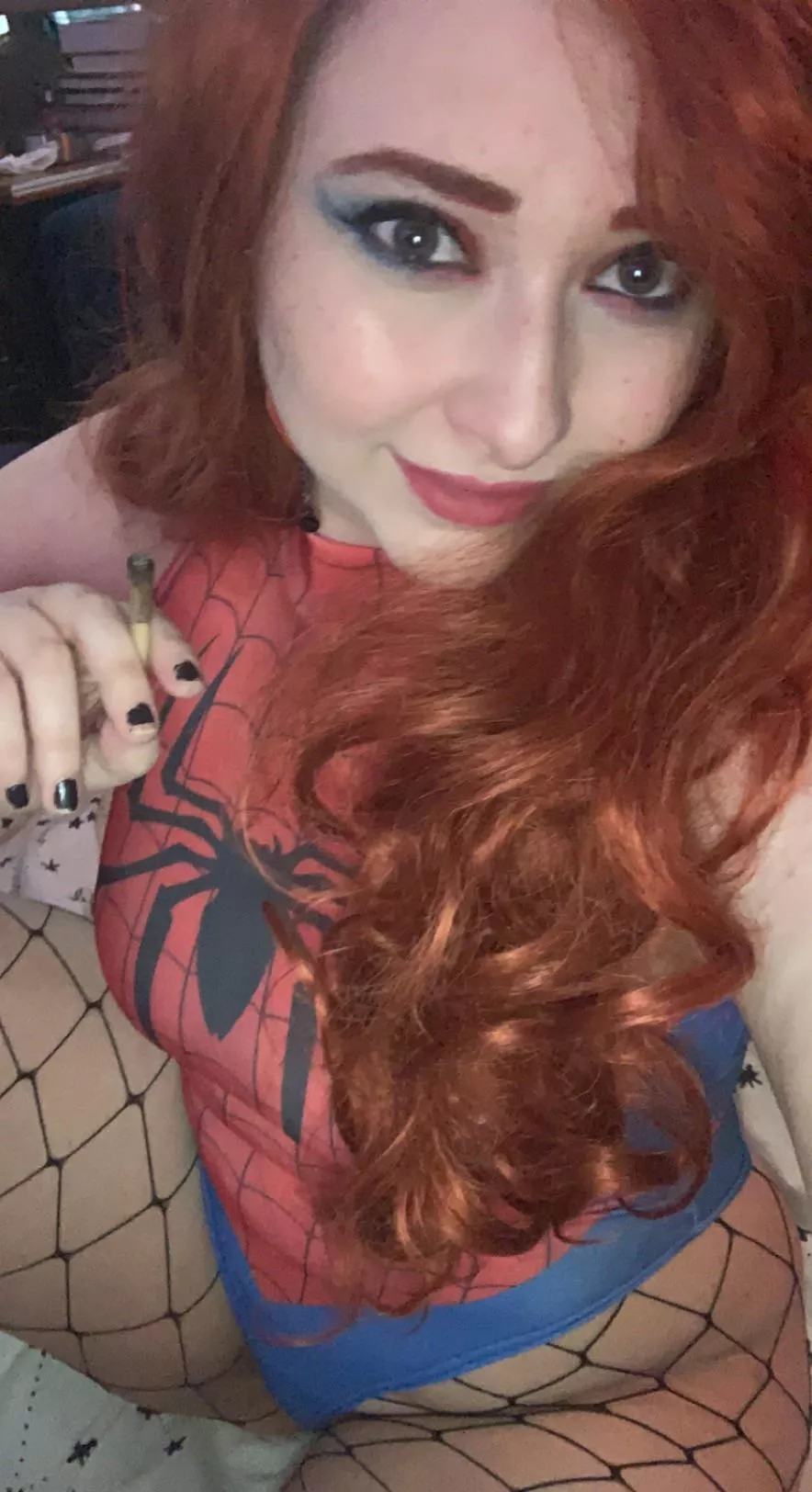 Mary Jane enjoying a little mary jane 😜🍃😶‍🌫️ by Cosplaying Cryptid