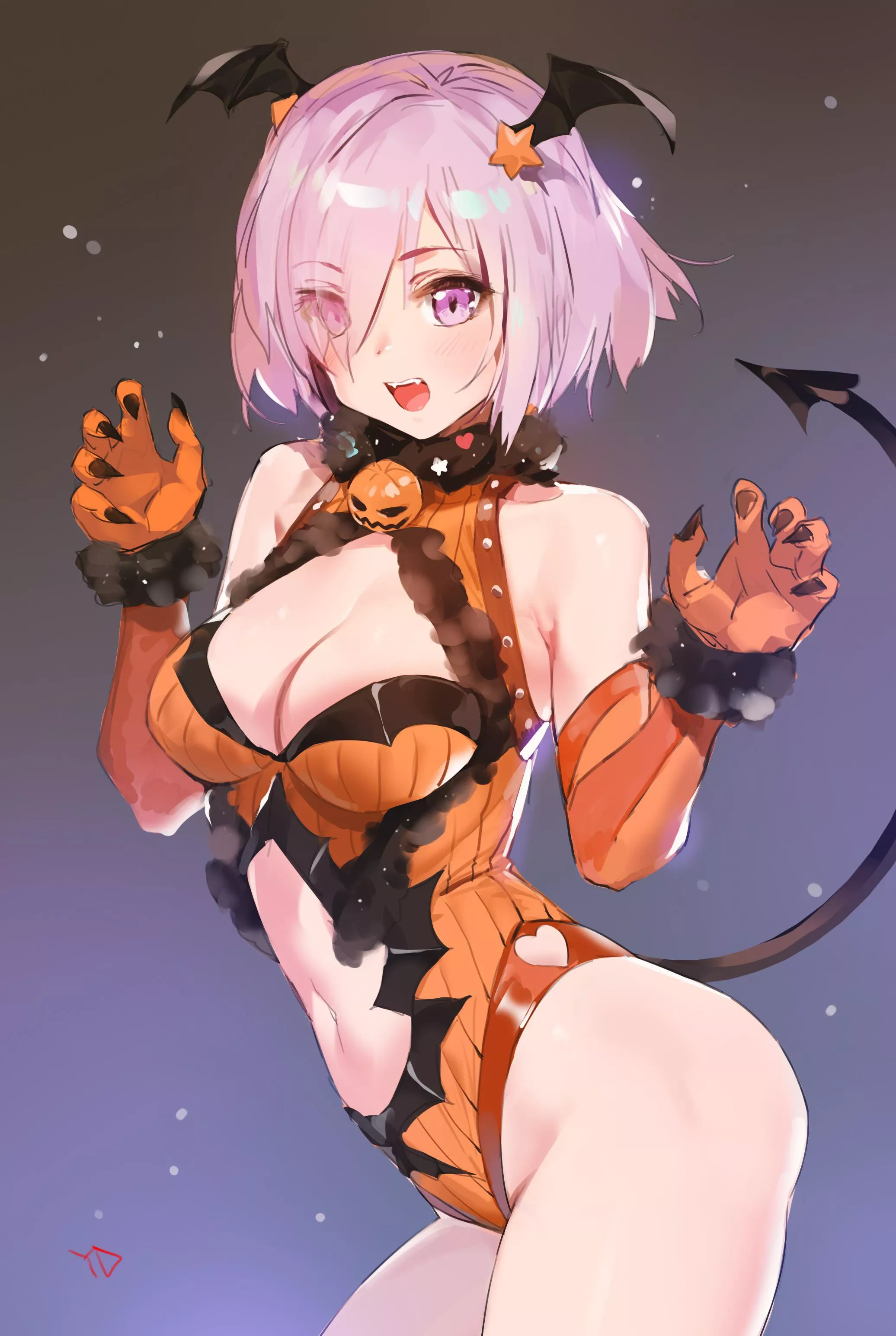 Mashu Kyrielite in a ‘spooky’ succubus outfit (Yang-Do) [Fate/Grand Order]