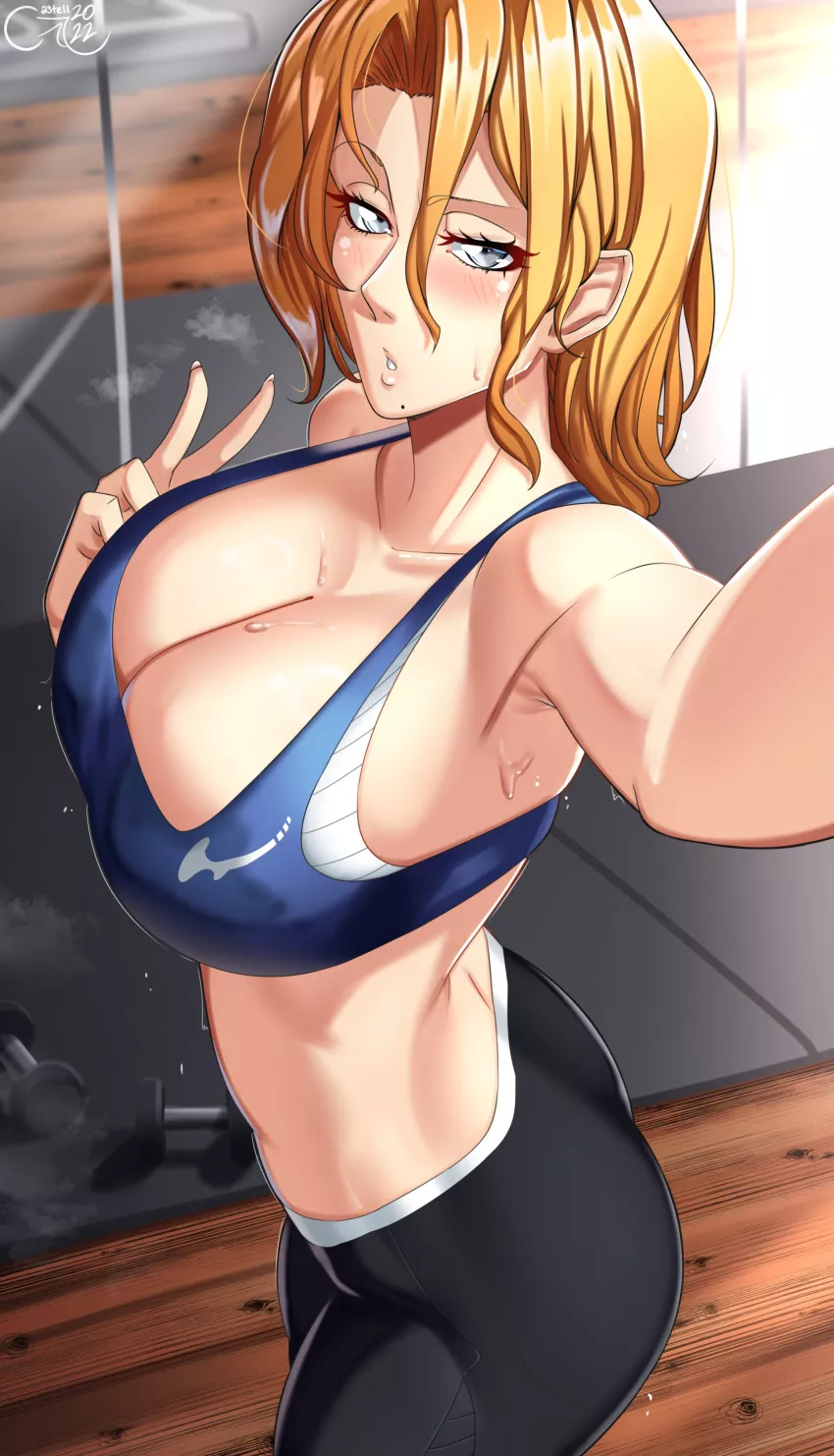 matsumoto rangiku after exercise(castell)[bleach]