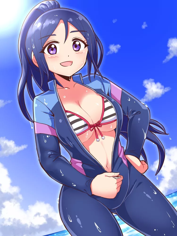 Matsuura Kanan Sunny Day Unzipped Suit (Cougar) [Love Live!]