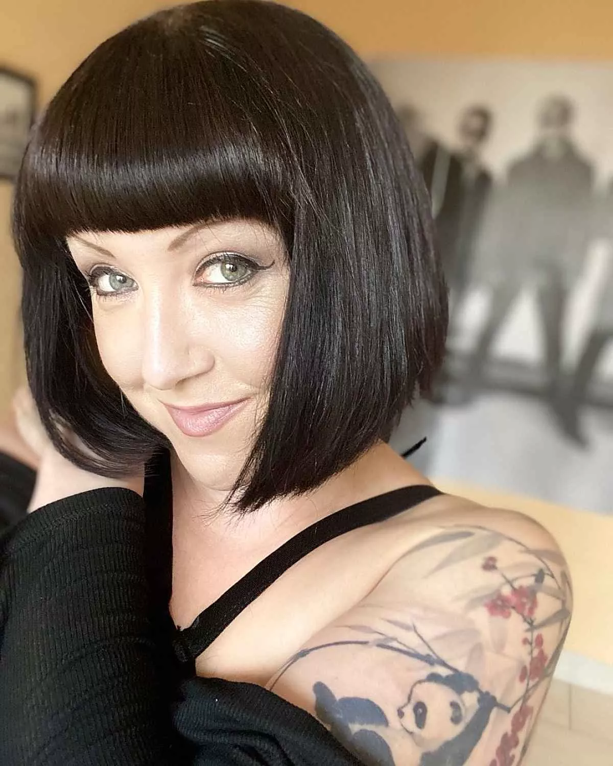 Mature tattooed alt brunette