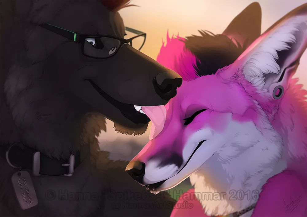 Max & Sillyfox - Art by me, 2016 - HannasArtStudio.com