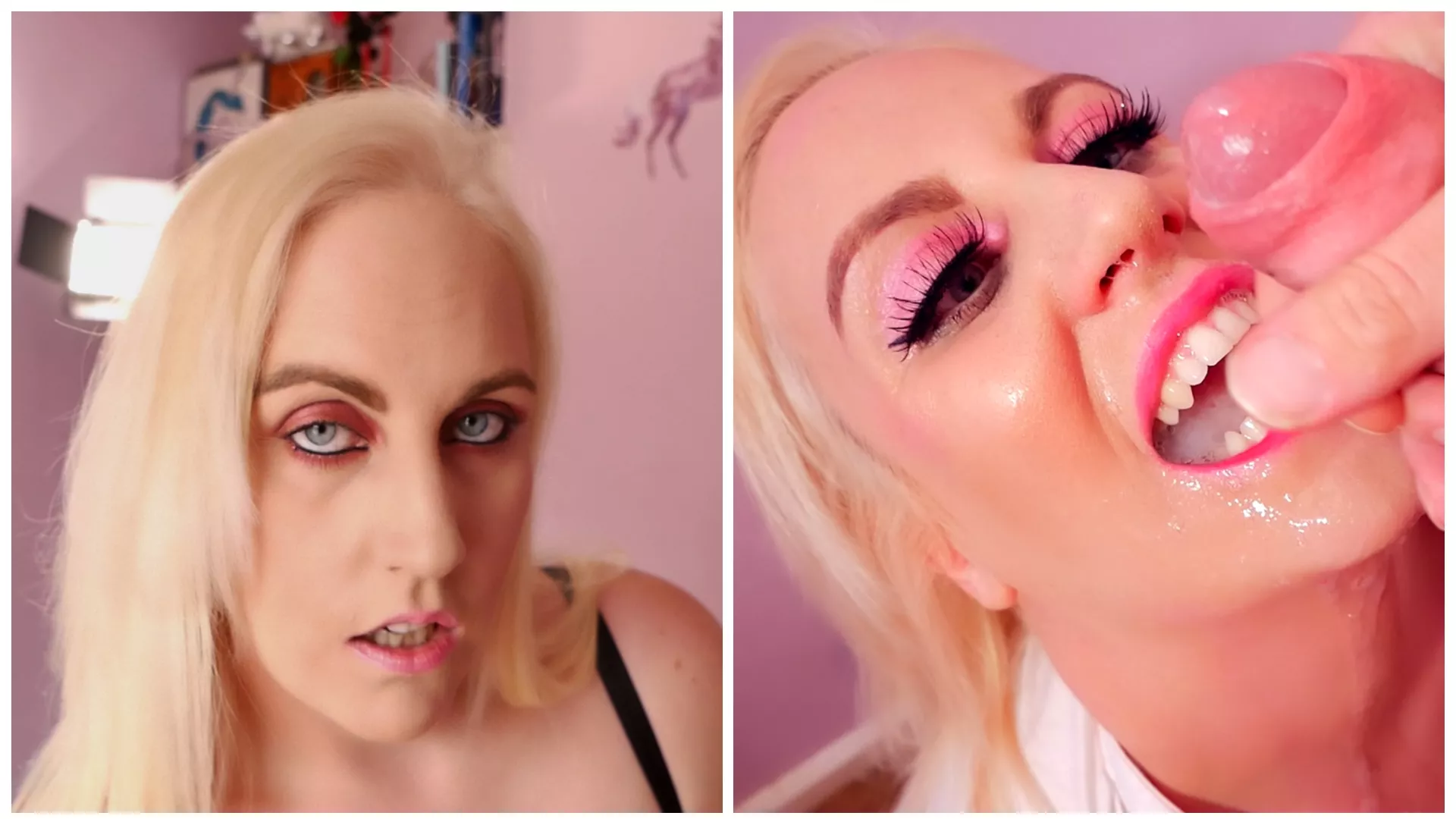 Me before joining r/bimbofication vs me 1 week later (see comments for more details)