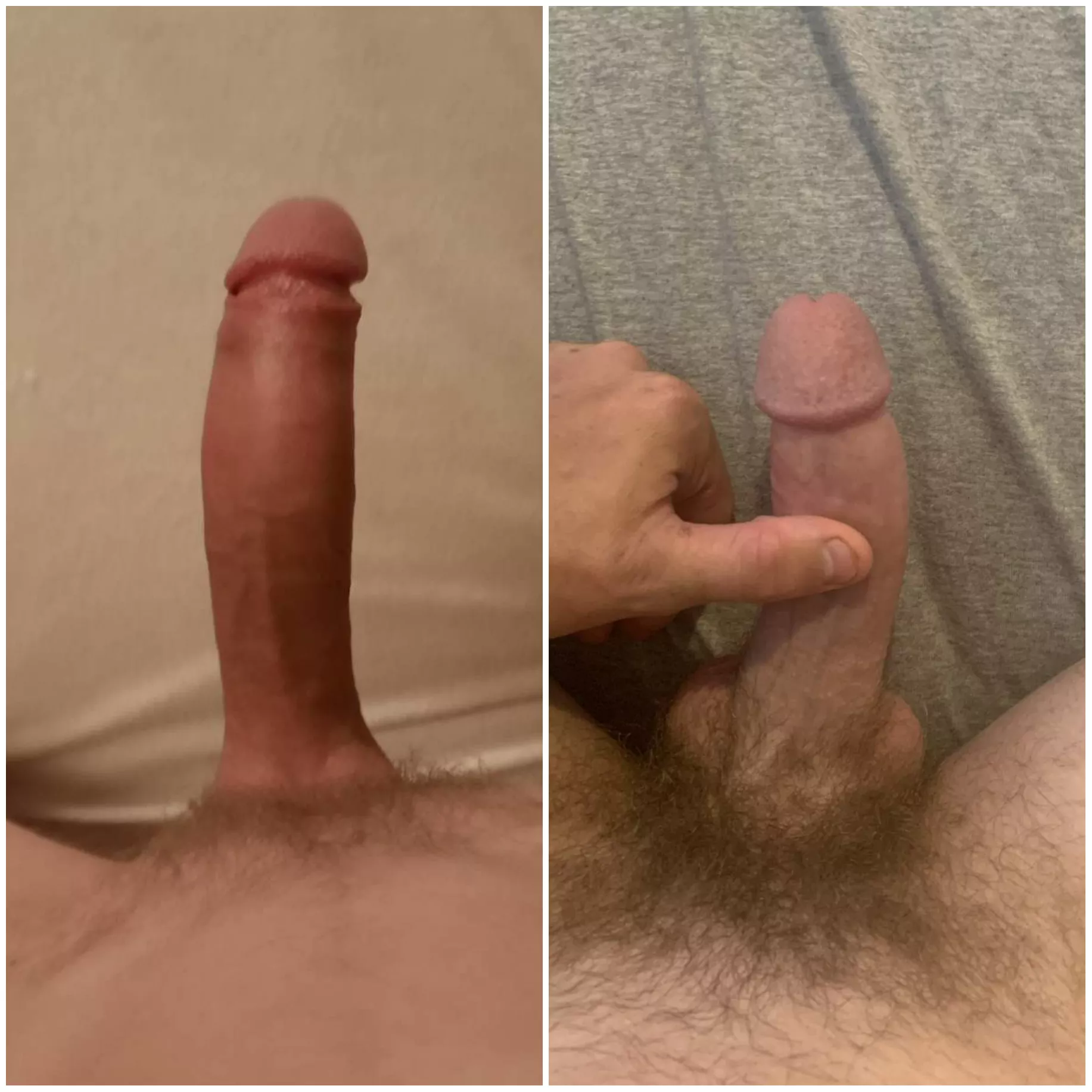 Me vs. @Negative-Marzipan-71 compared ðŸ˜ Nice cock, but looks like I have it just slightly bigger