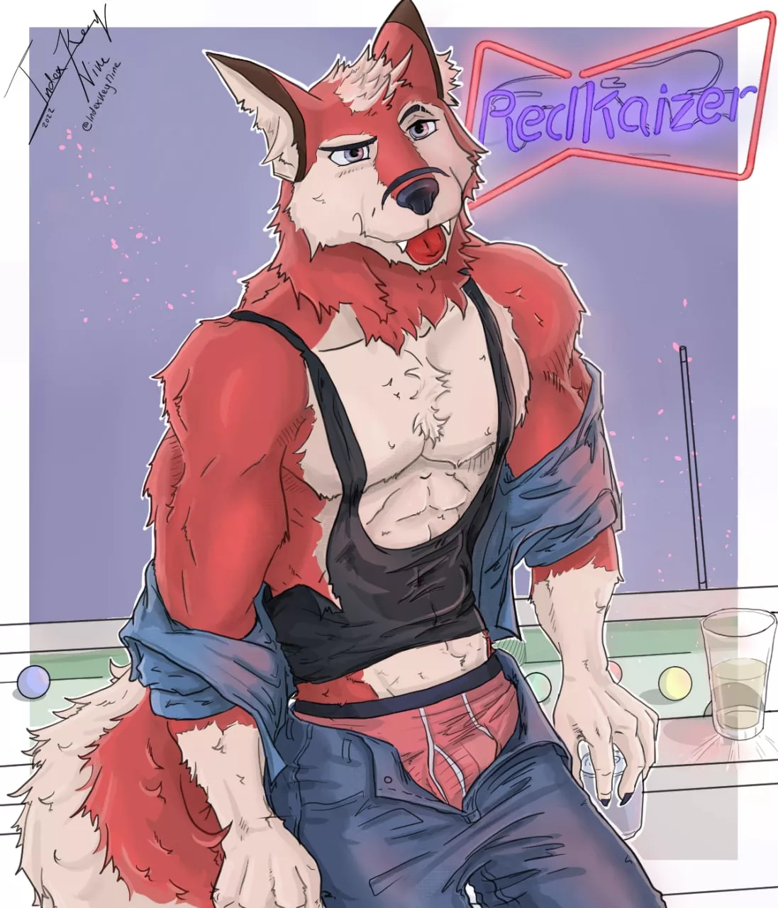 Meet Kaizer, a sexy wolf who loves to fuck and fight