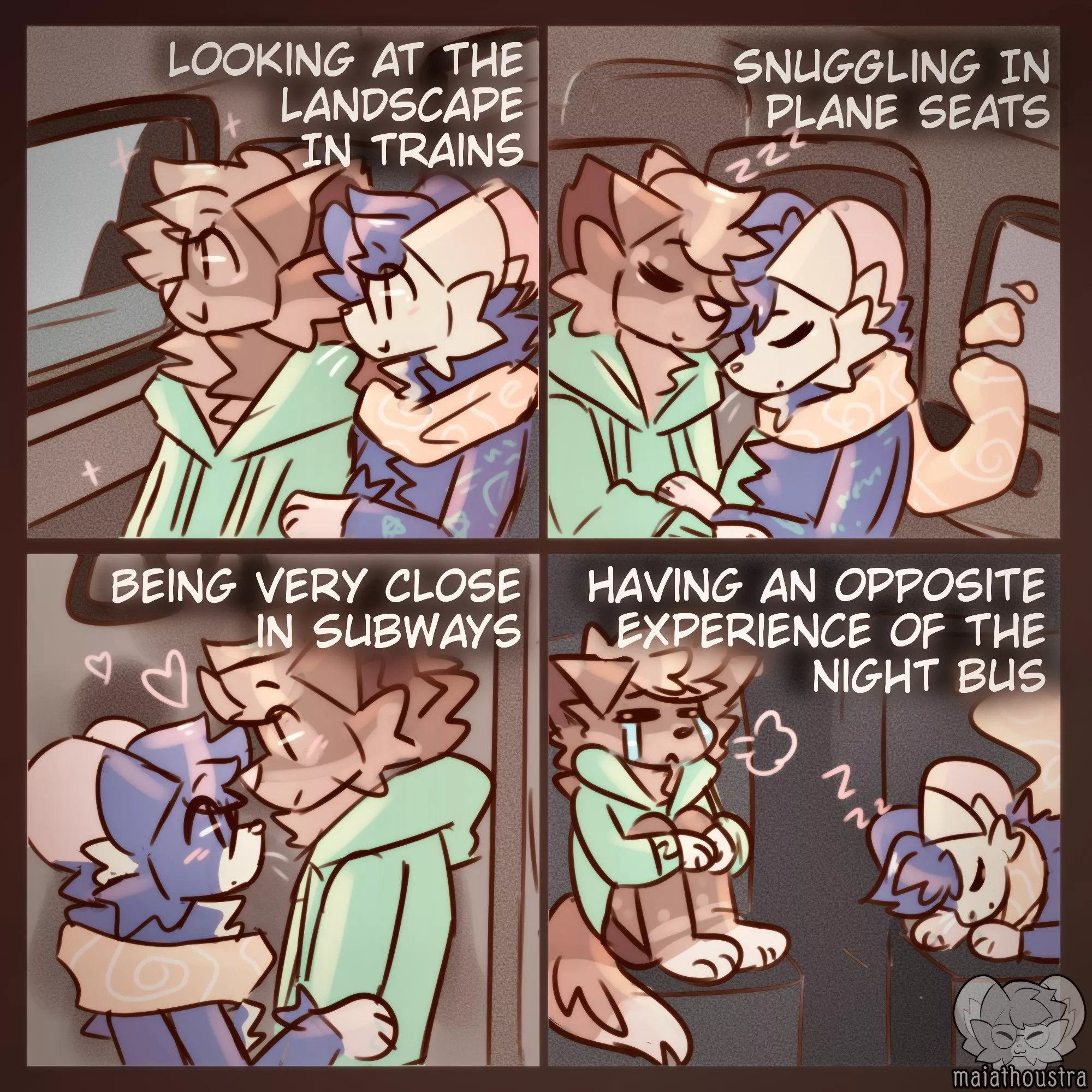 Memories in public transportation ~ art by me @maiathoustra