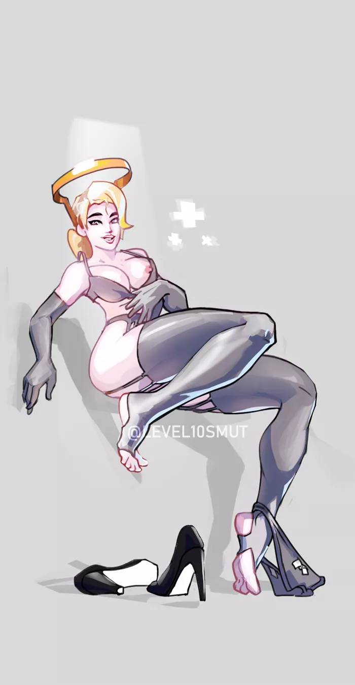 Mercy in grey lingerie (level10smut)