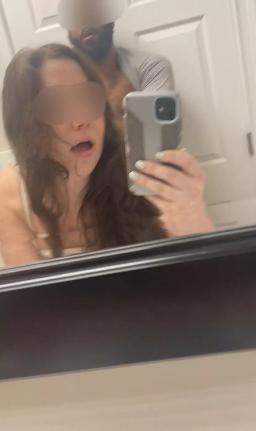 Met this redditor in my work bathroom and let him cum inside me [image]