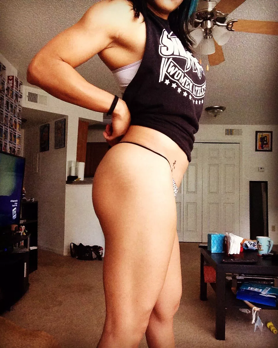 Mia Yim in a thong