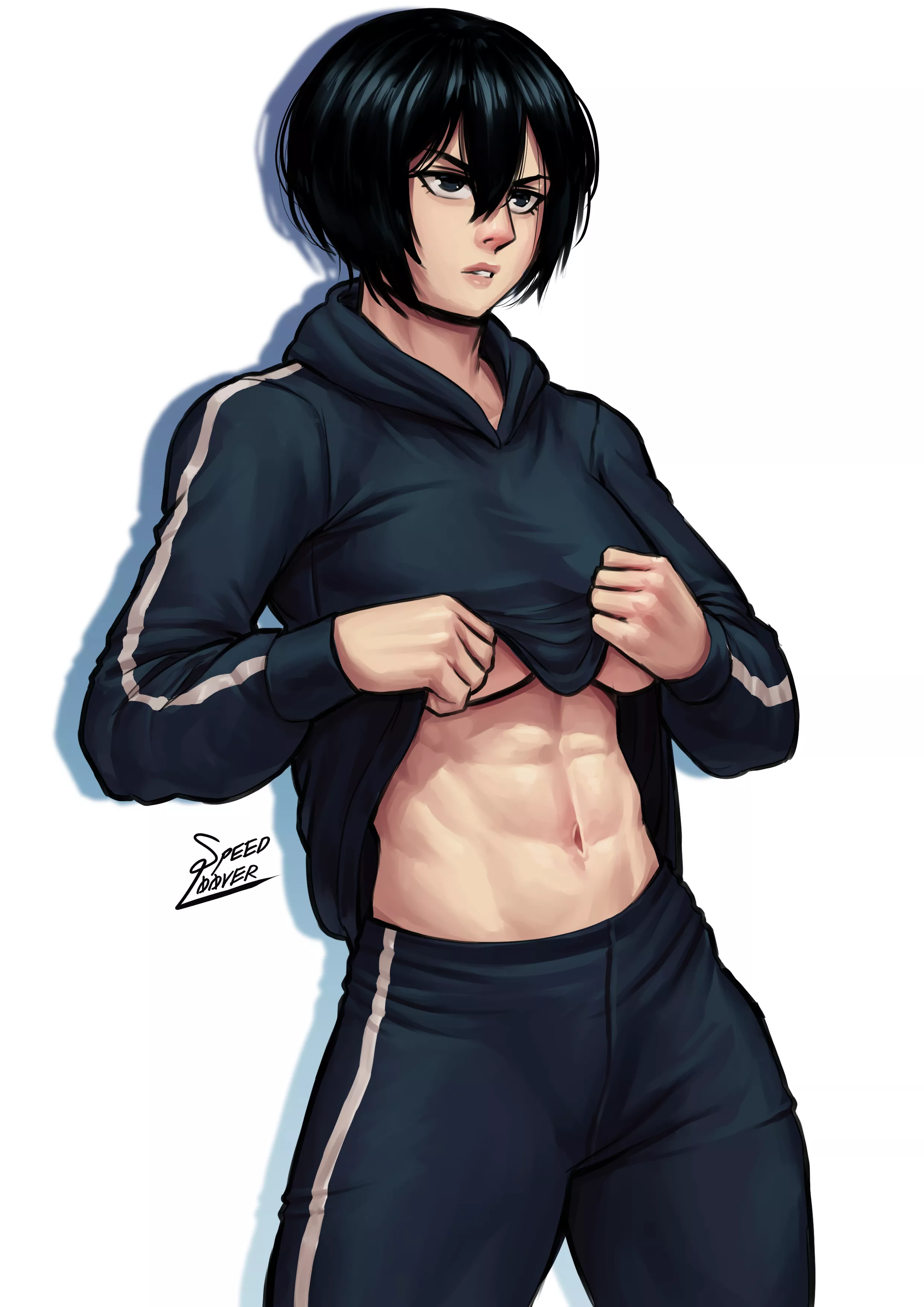 Mikasa used hardenig on her abs (@SpeedL00ver)