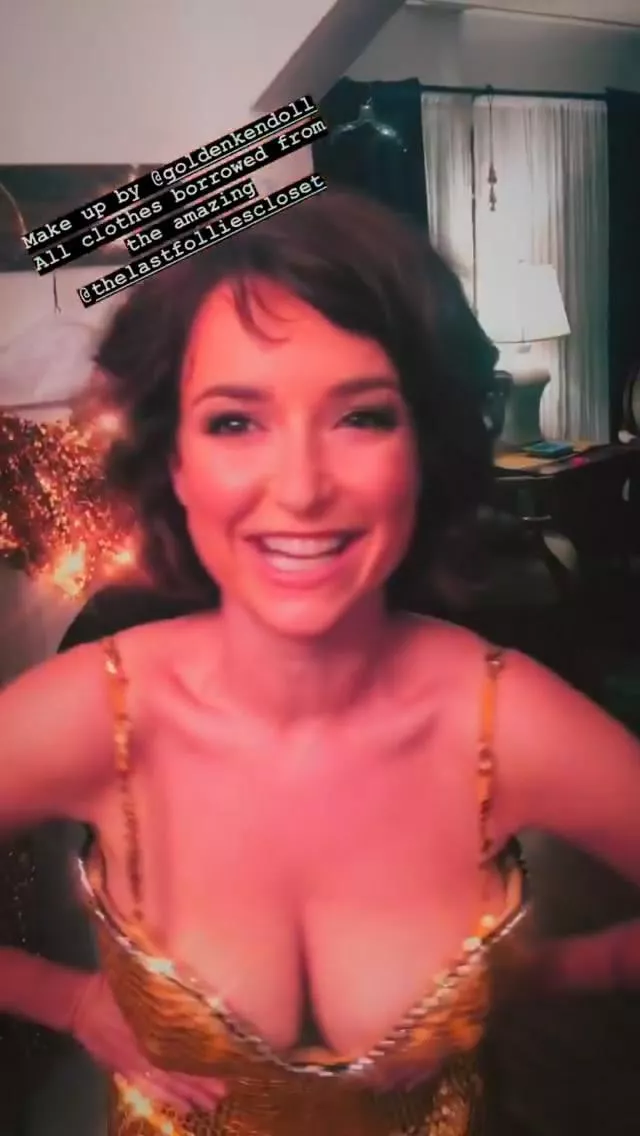 Milana Vayntrub's incredible cleavage