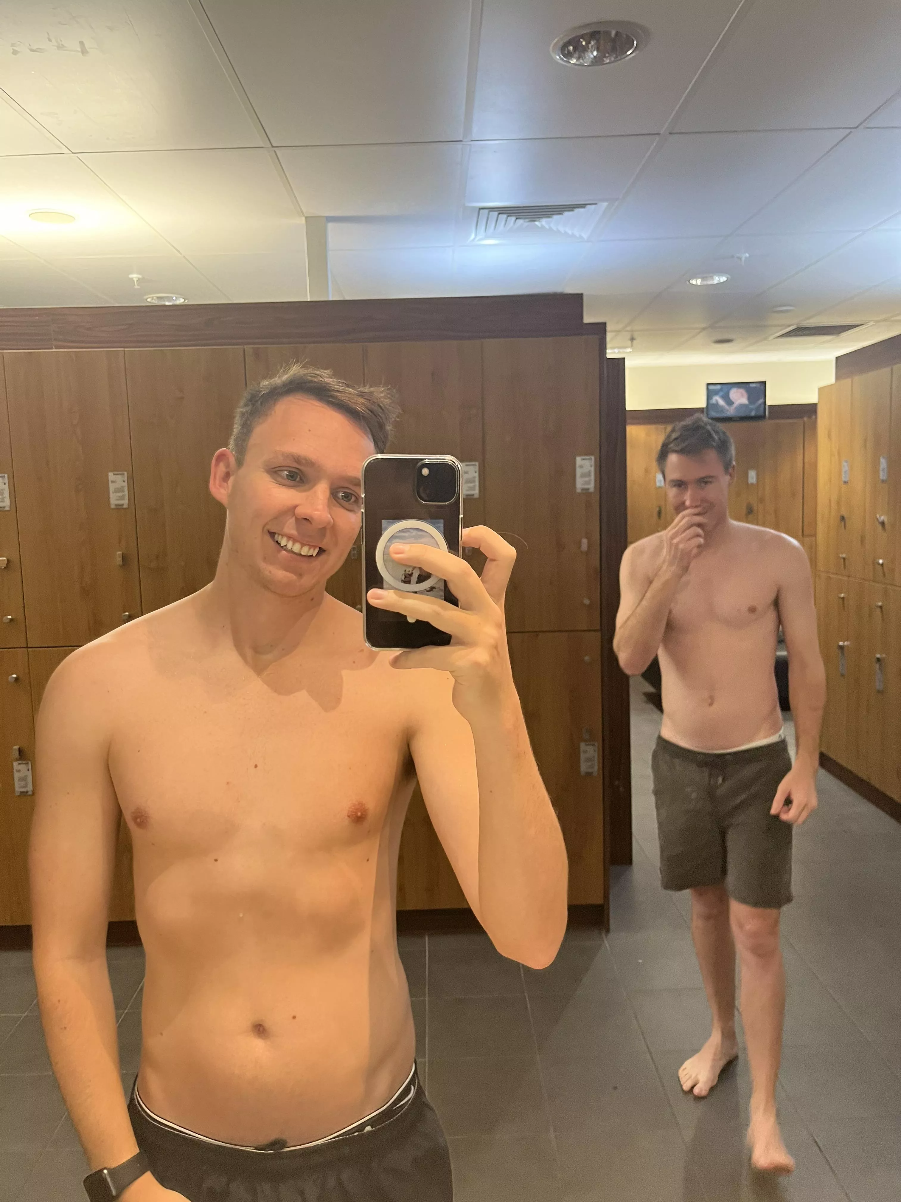 Minutes before we shared the gym shower ðŸ˜ˆðŸ¥µ