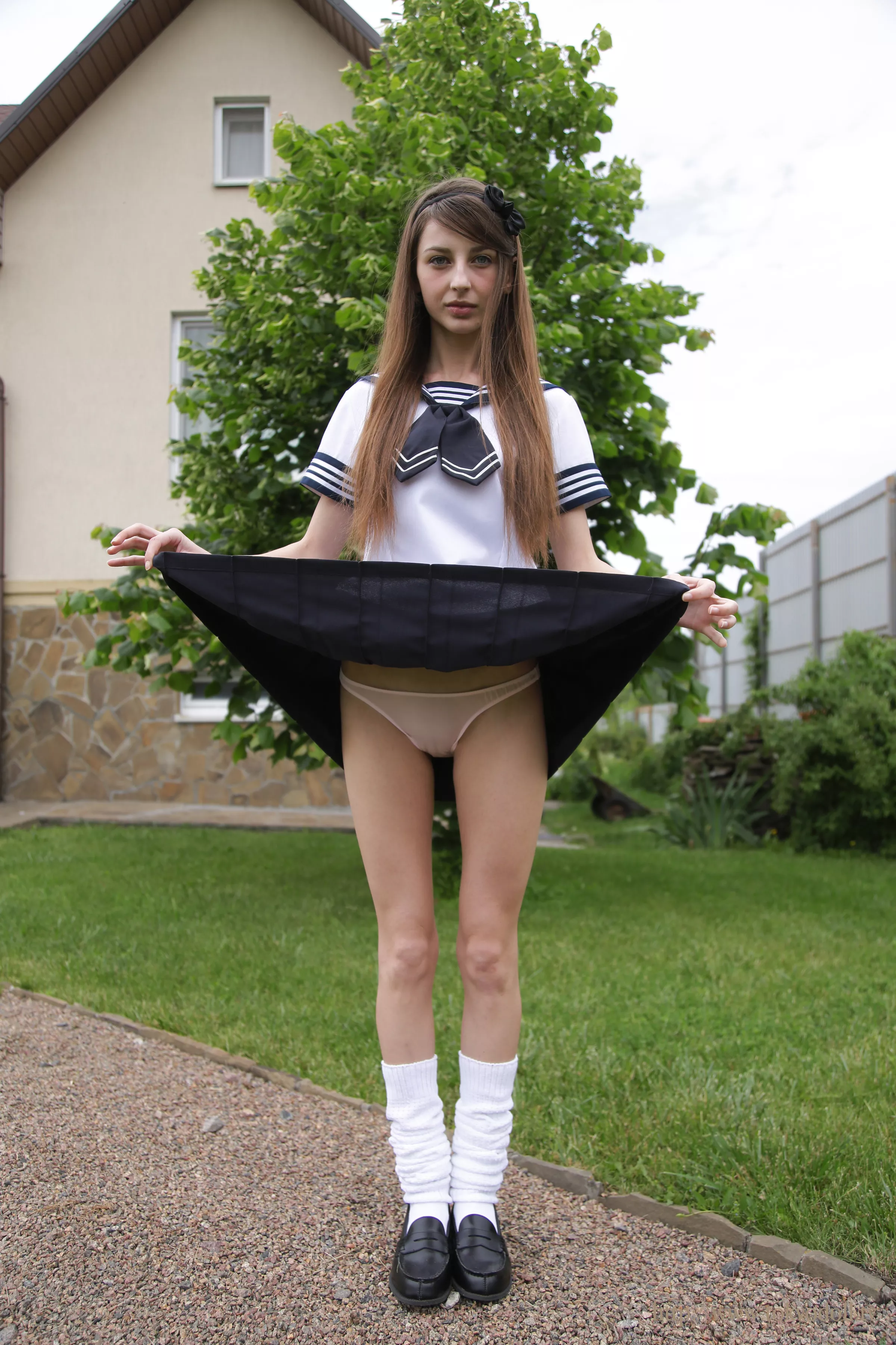 Model: KaterinaA, photo set: 001A japanese school uniform