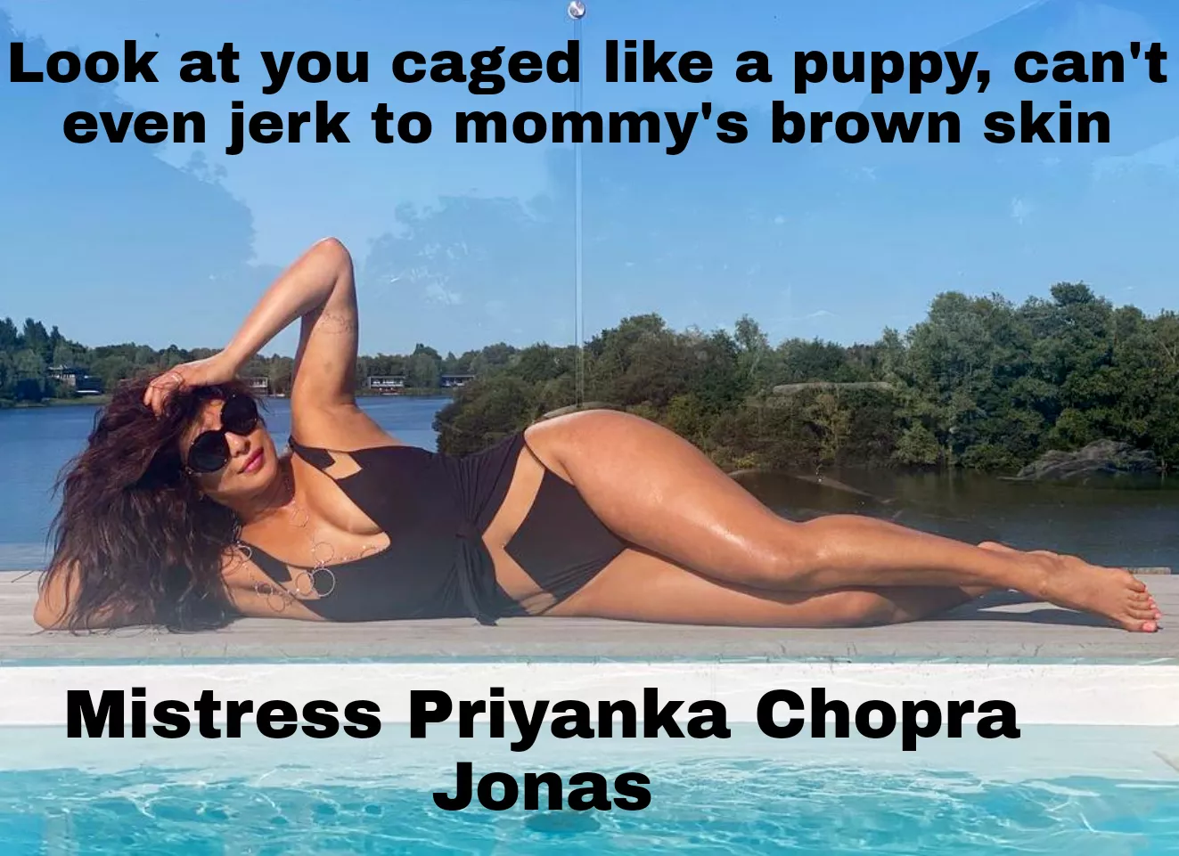 Mommy Priyanka Chopra Jonas teasing her caged slave