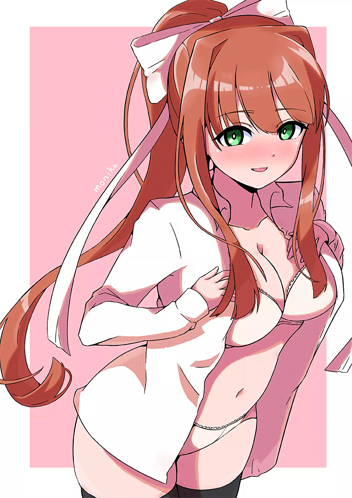 Monika wants to have fun with you, she missed you. (Art by _mizumori_ on twitter)