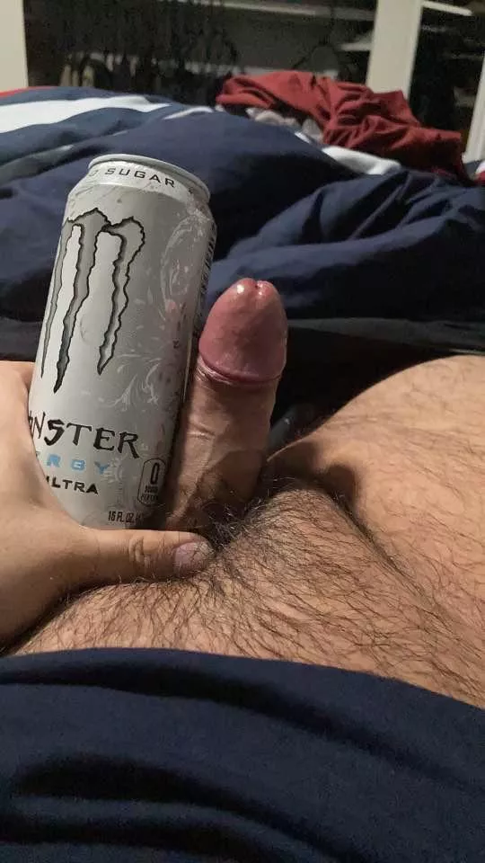 Monster can and a not so monster cock