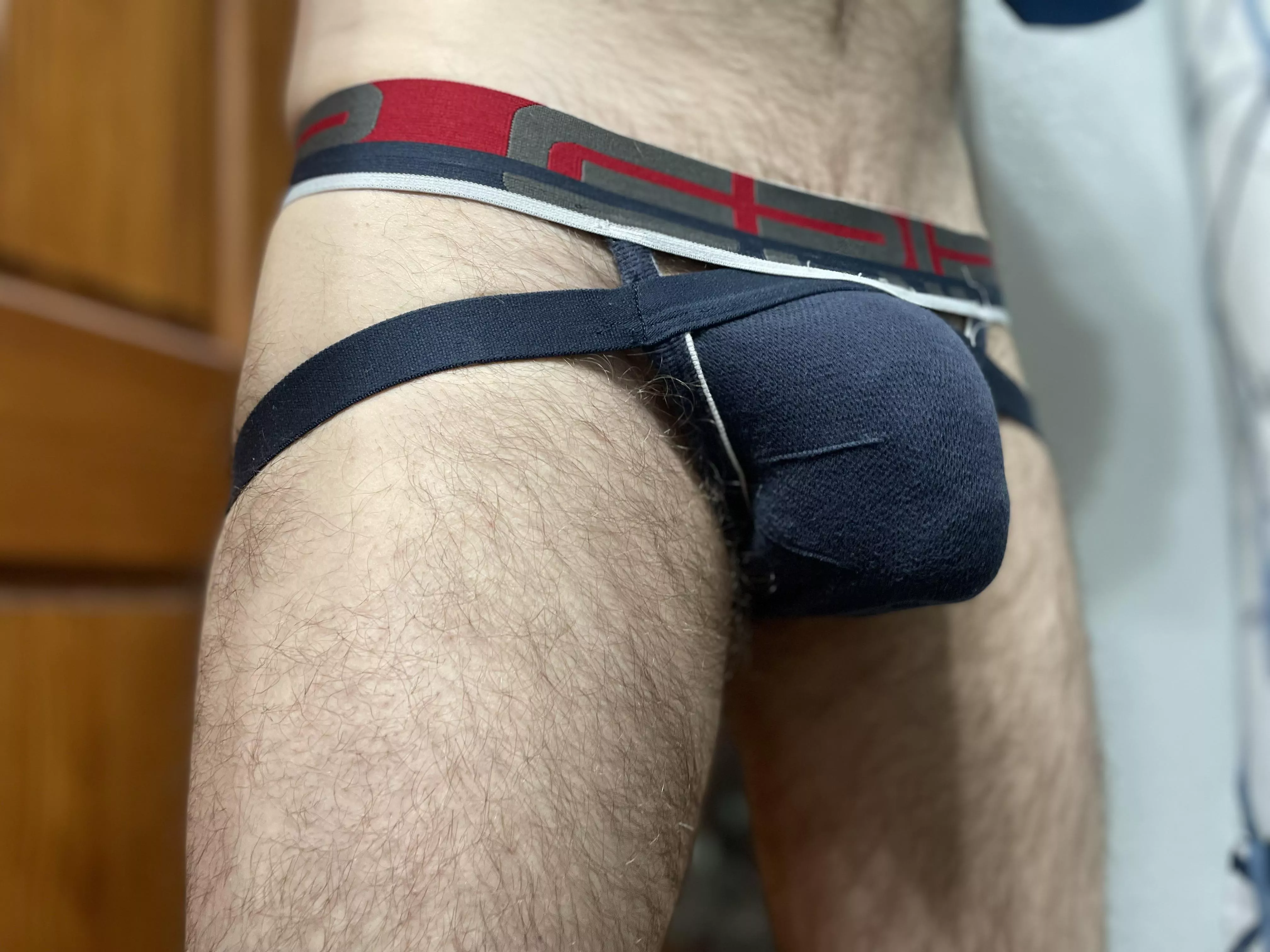 Morning jock bulge from my 43 y/o hubby