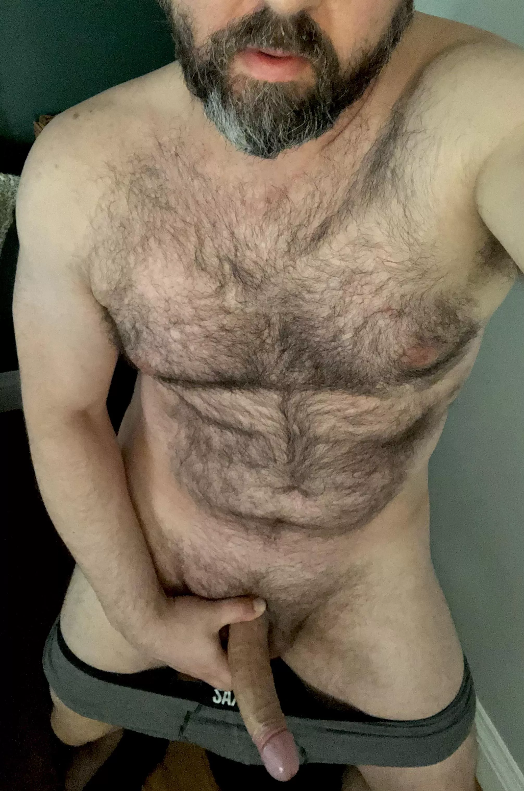 Mostly black but some grey is coming through, and a cock that throbs when itâ€™s cumming inside you.