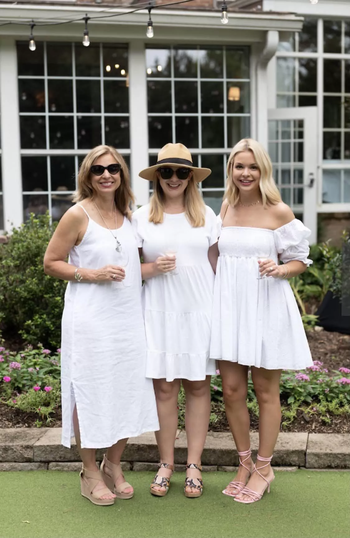 Mother and Daughters in White