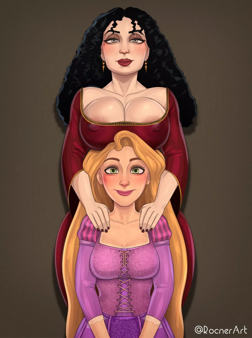 Mother Gothel & Rapunzel (RocnerArt)