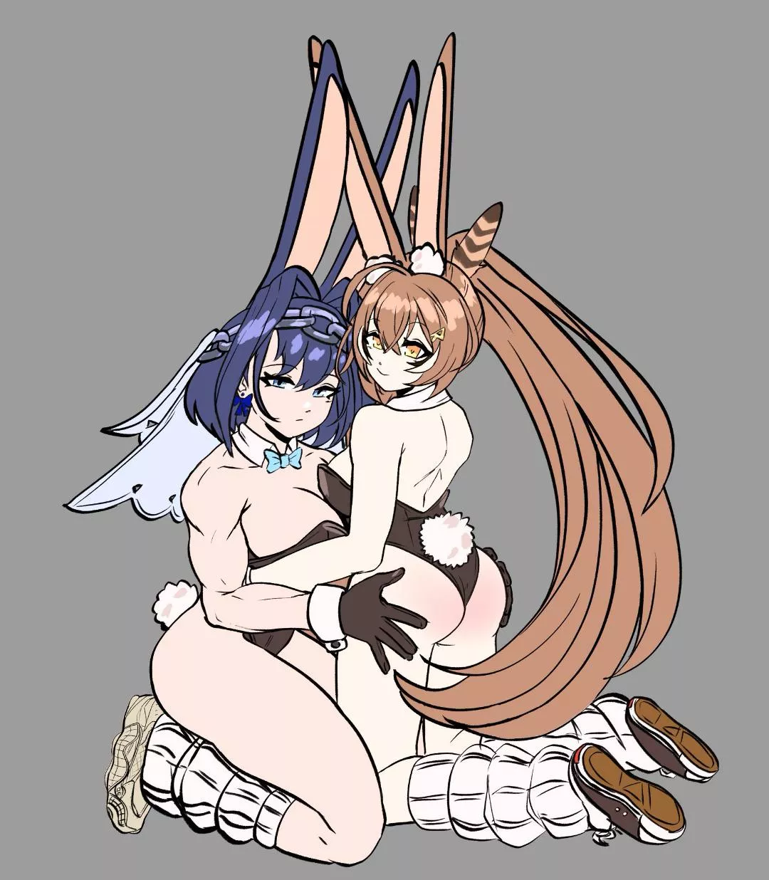 Mumei and Kronii Bun Buns