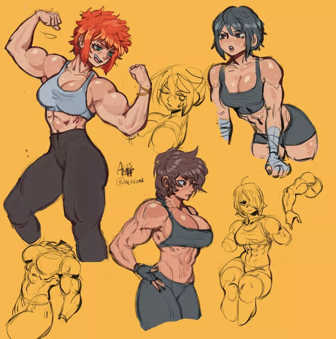 Muscle girls.(@Alesz01)