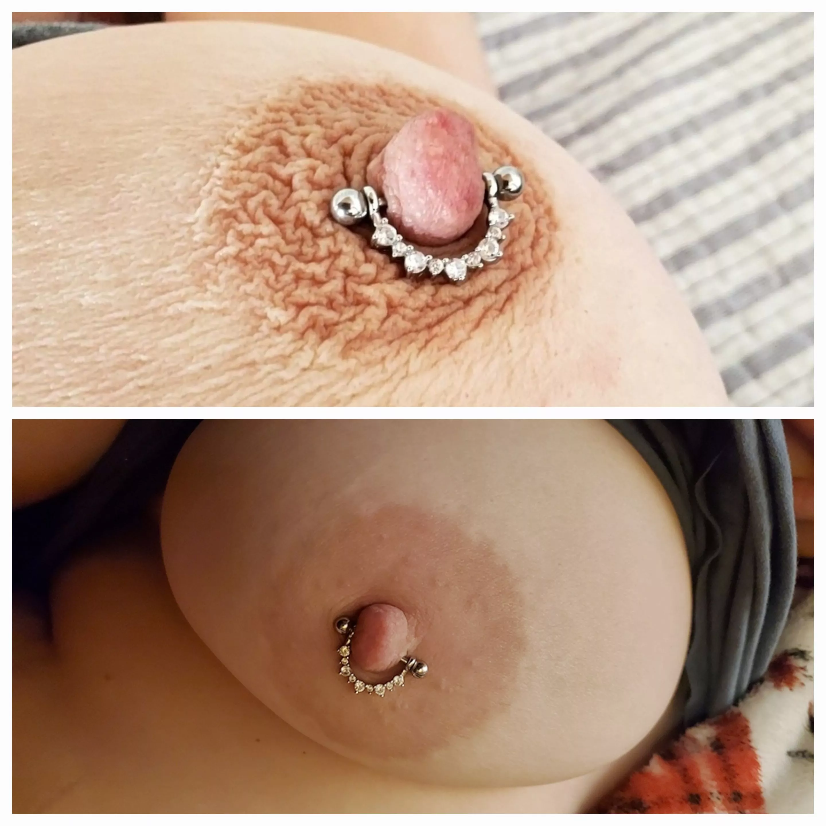 My areolas are usually big but they shrink in the cold! ðŸ¥¶