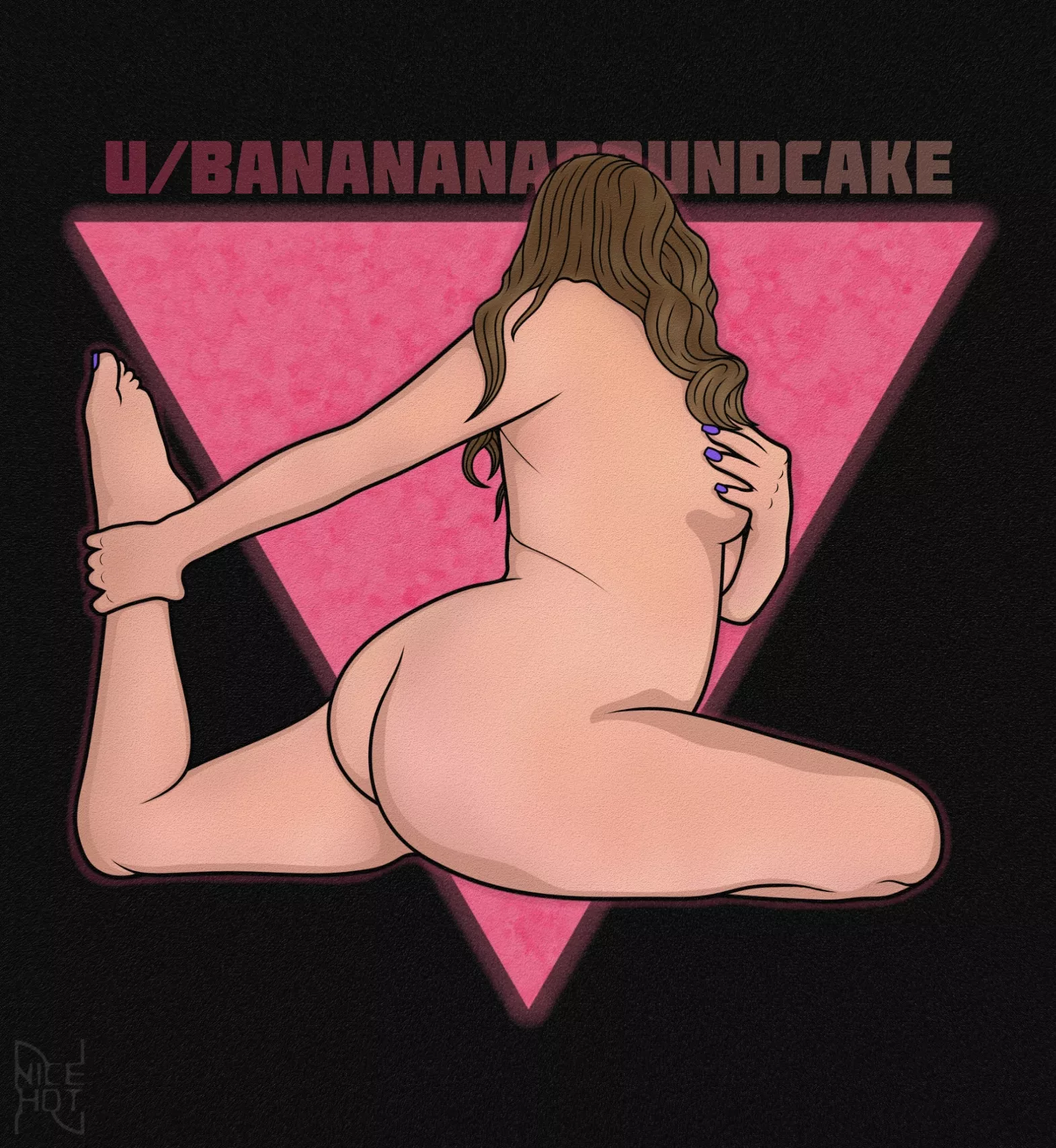 My artistic rendering of u/banananapoundcake from my subbreddit r/DrawMeNiceNHot