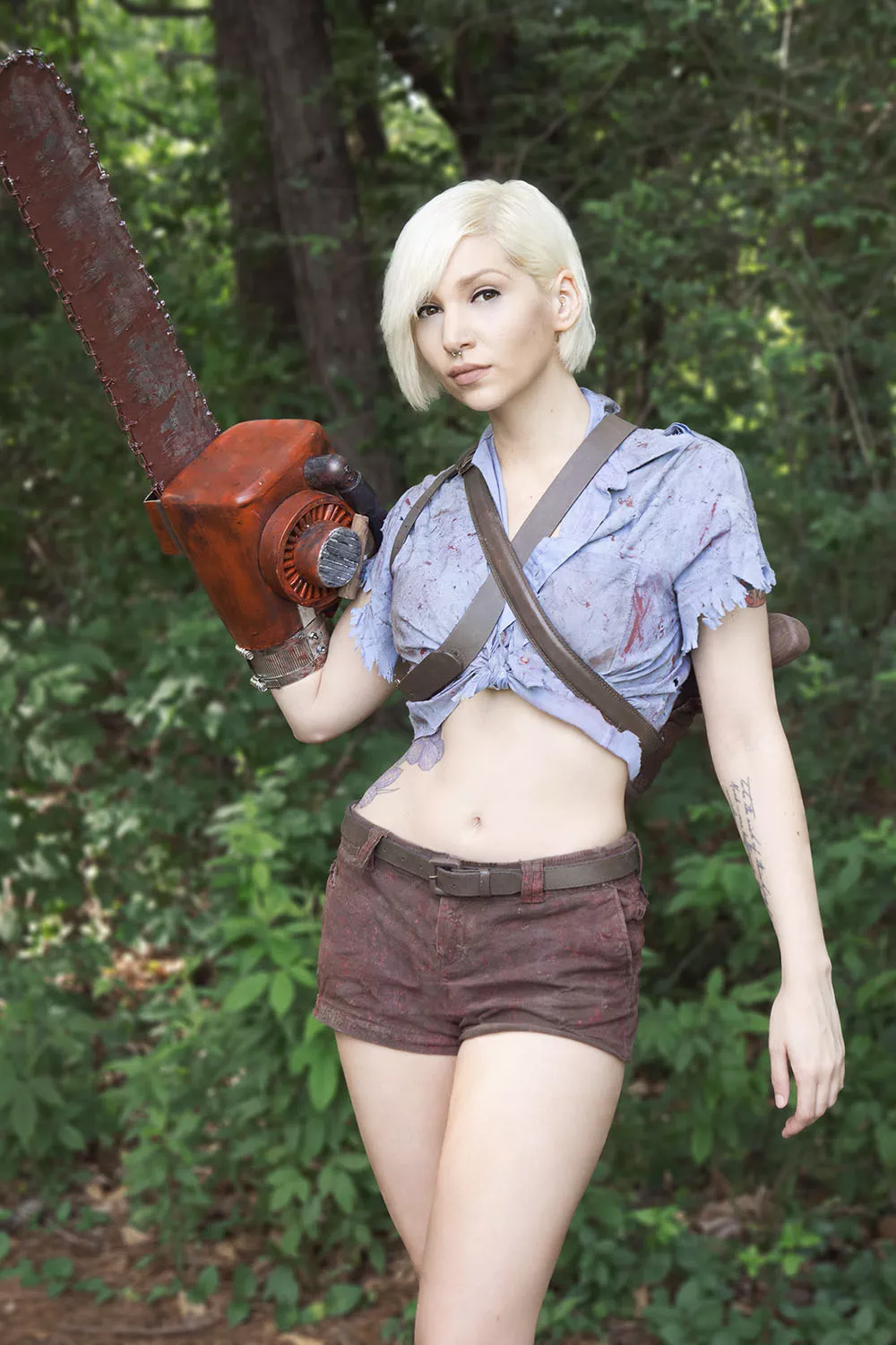 My Ash Williams costume. I made the chainsaw