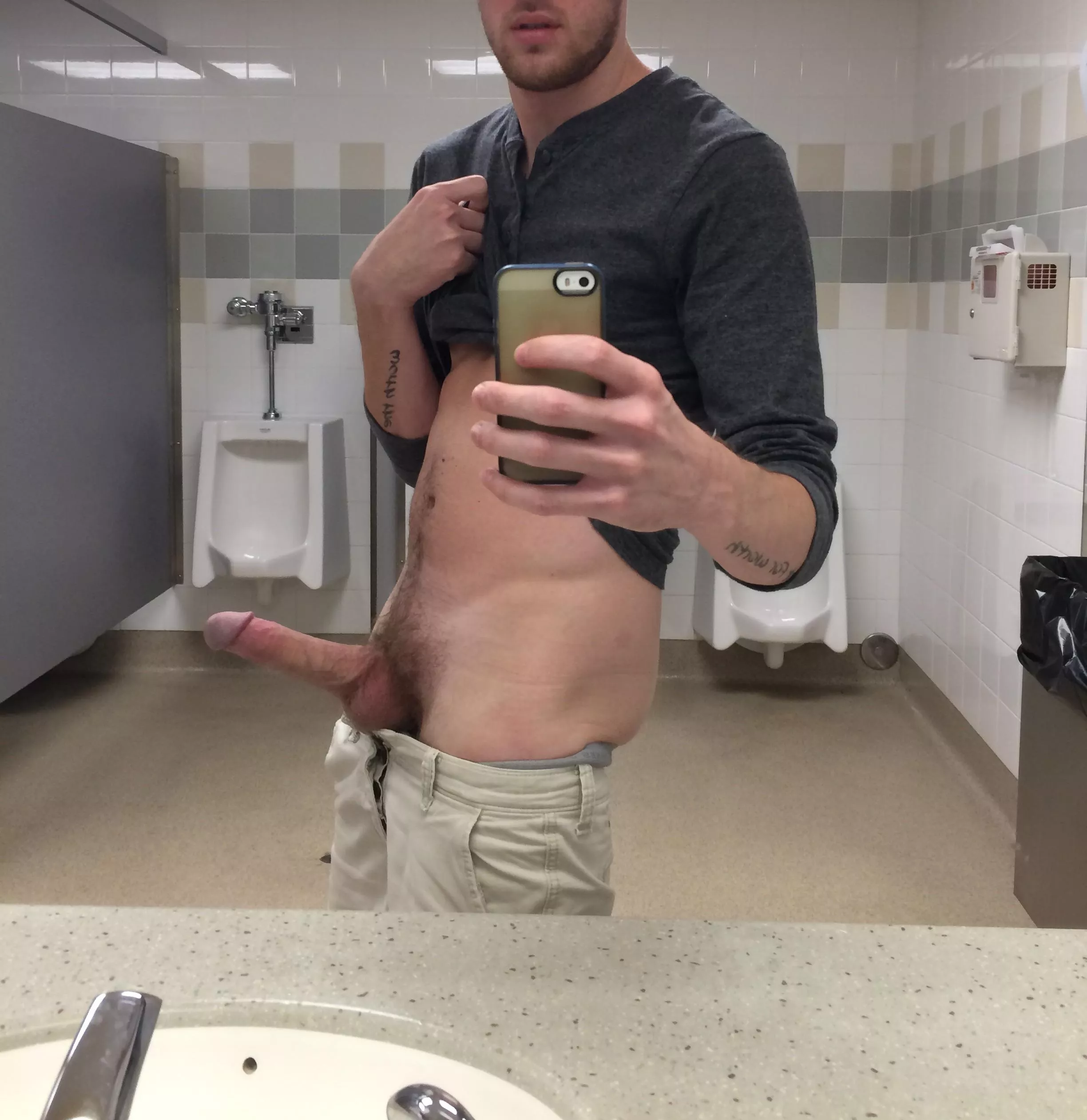 My big boner in the college bathroom