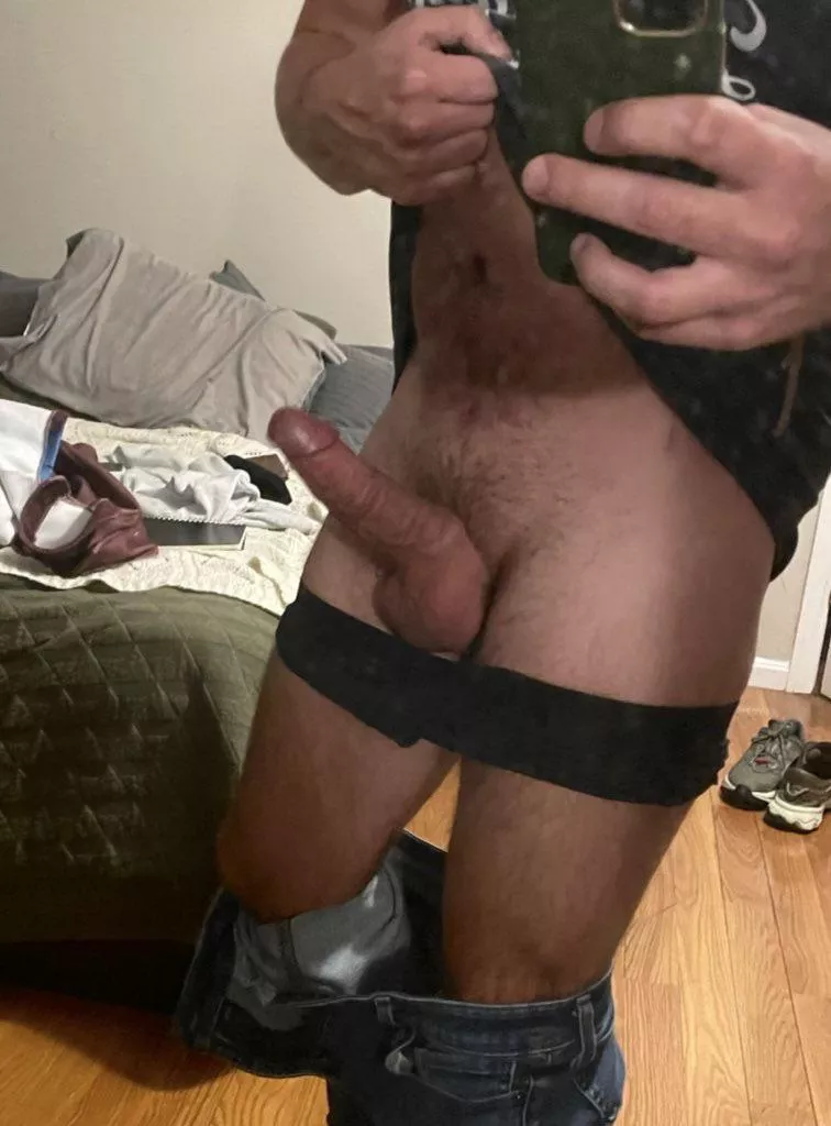 My big curved cock and heavy balls