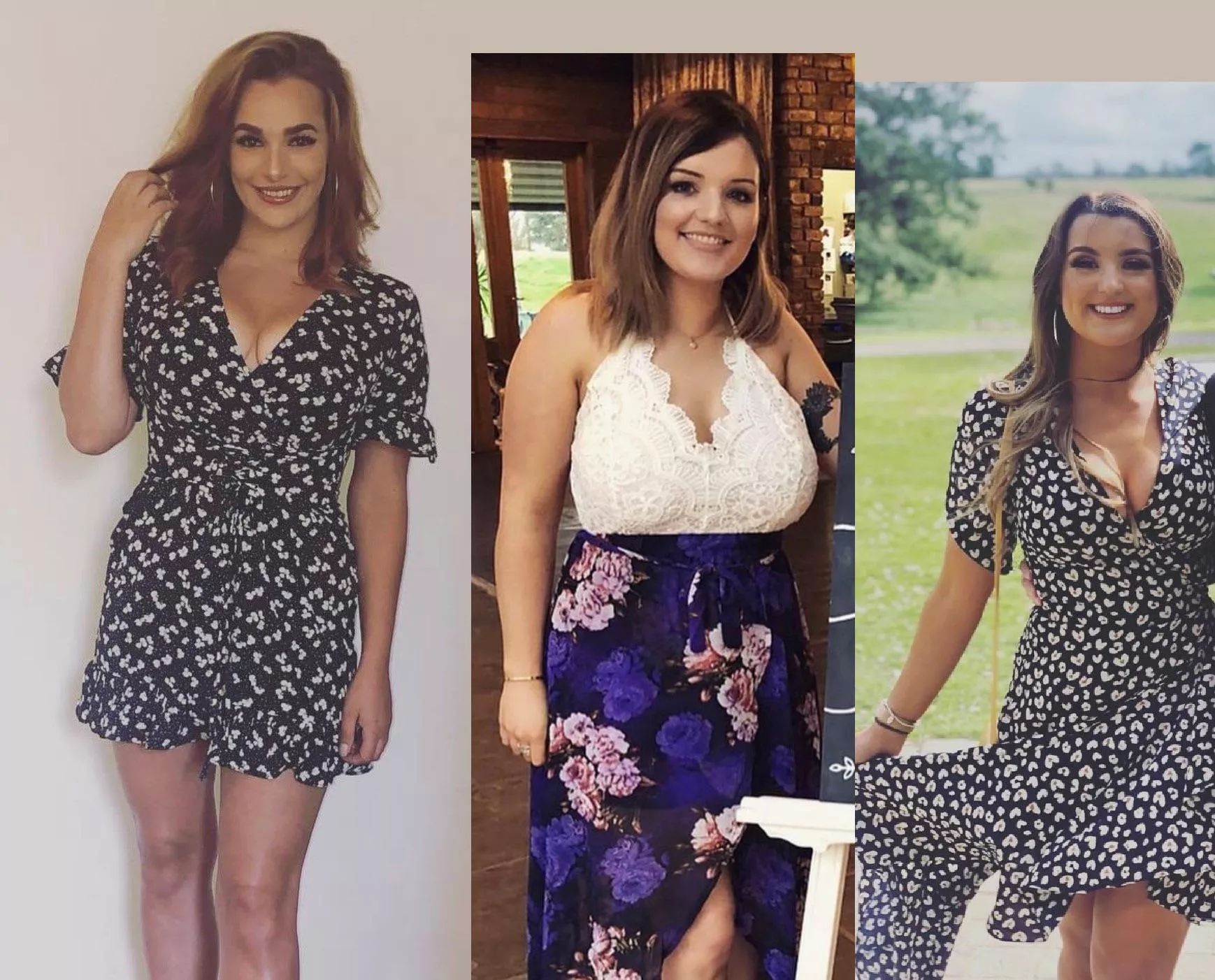 My busty exâ€™s all wearing flowery dresses